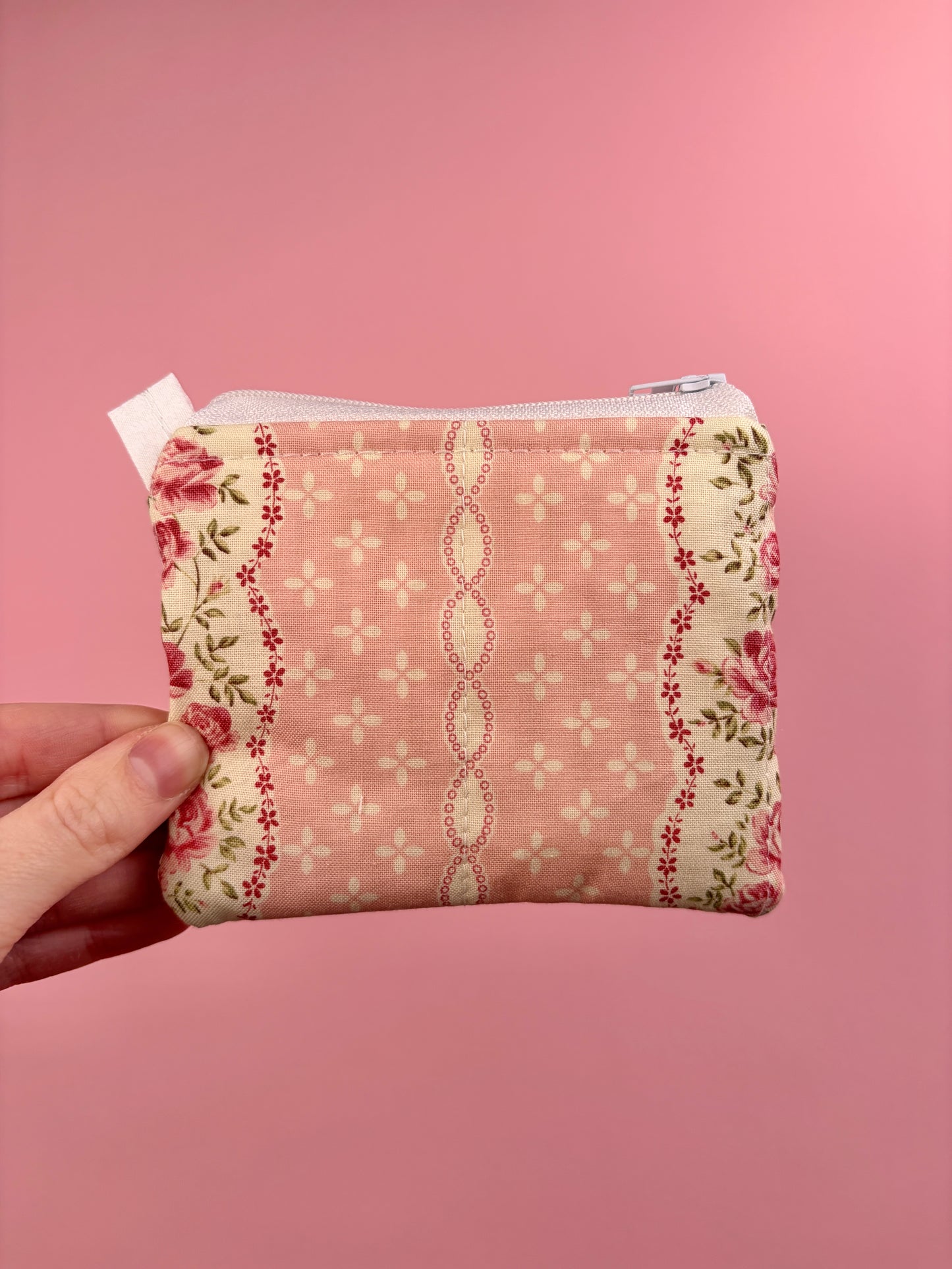 Pink & Yellow Floral Keychain Wallet