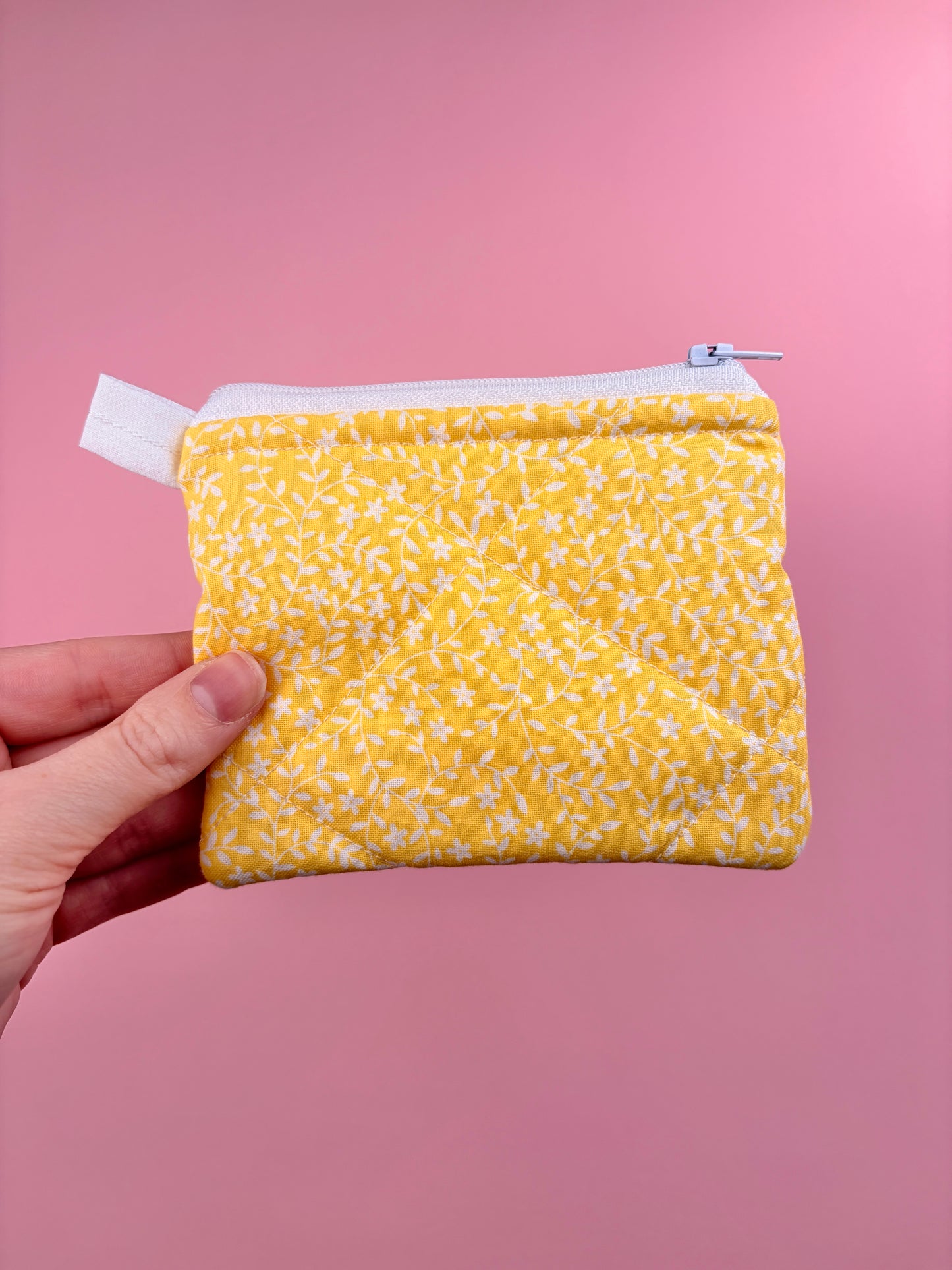 Mini Yellow Floral Keychain Wallet