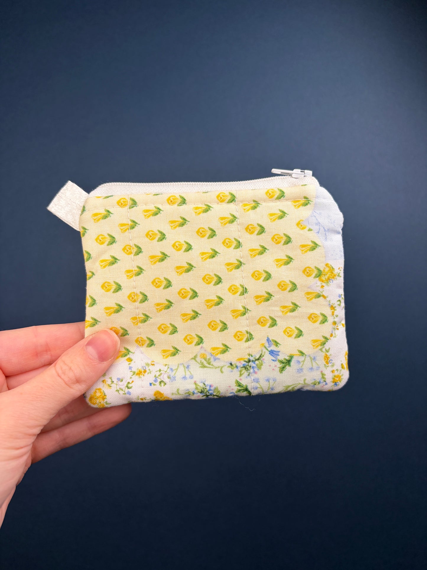 Green Patchwork Keychain Wallet