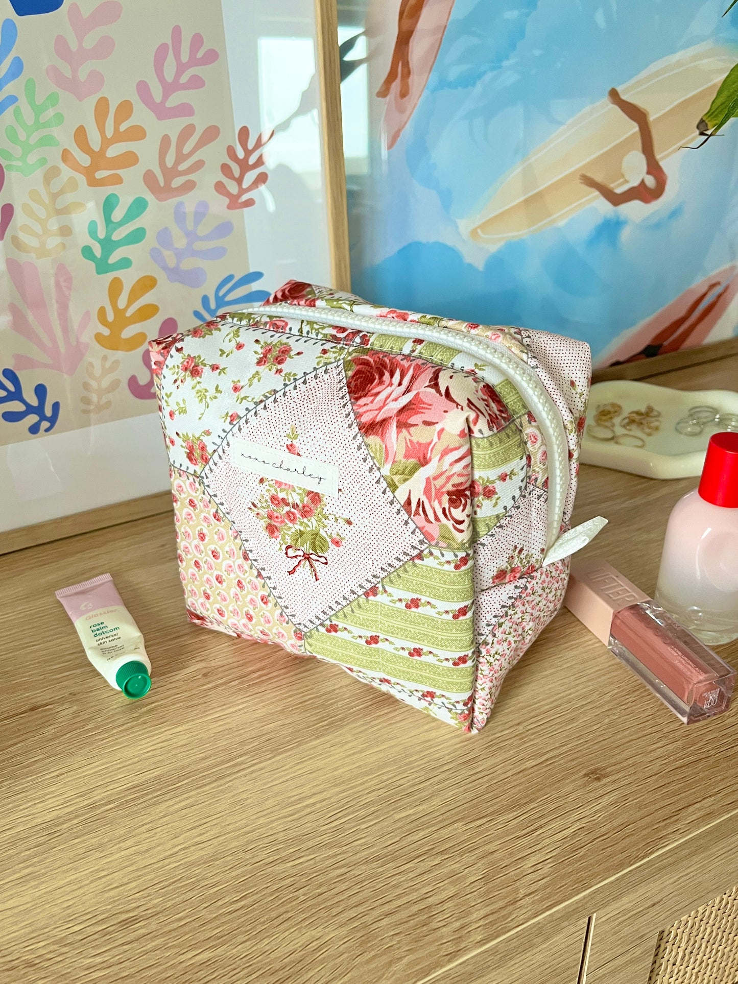 The Rosette Makeup Bag