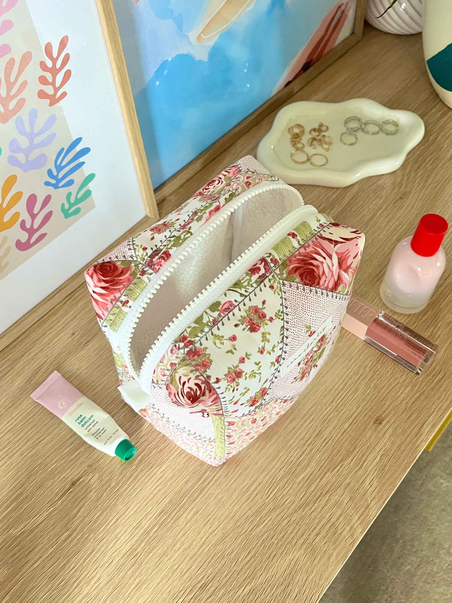 The Rosette Makeup Bag