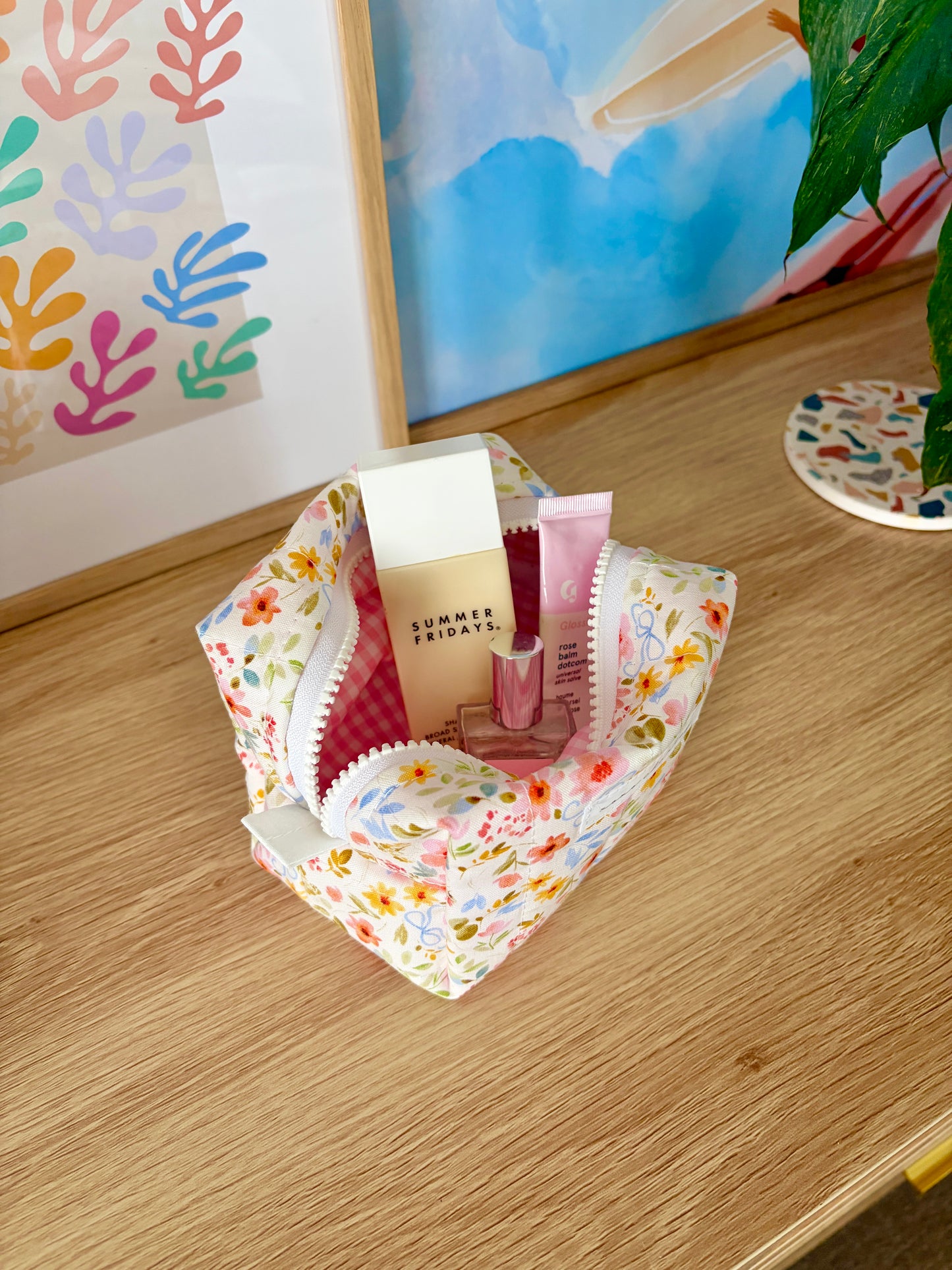 Bright Floral Mini Makeup Bag