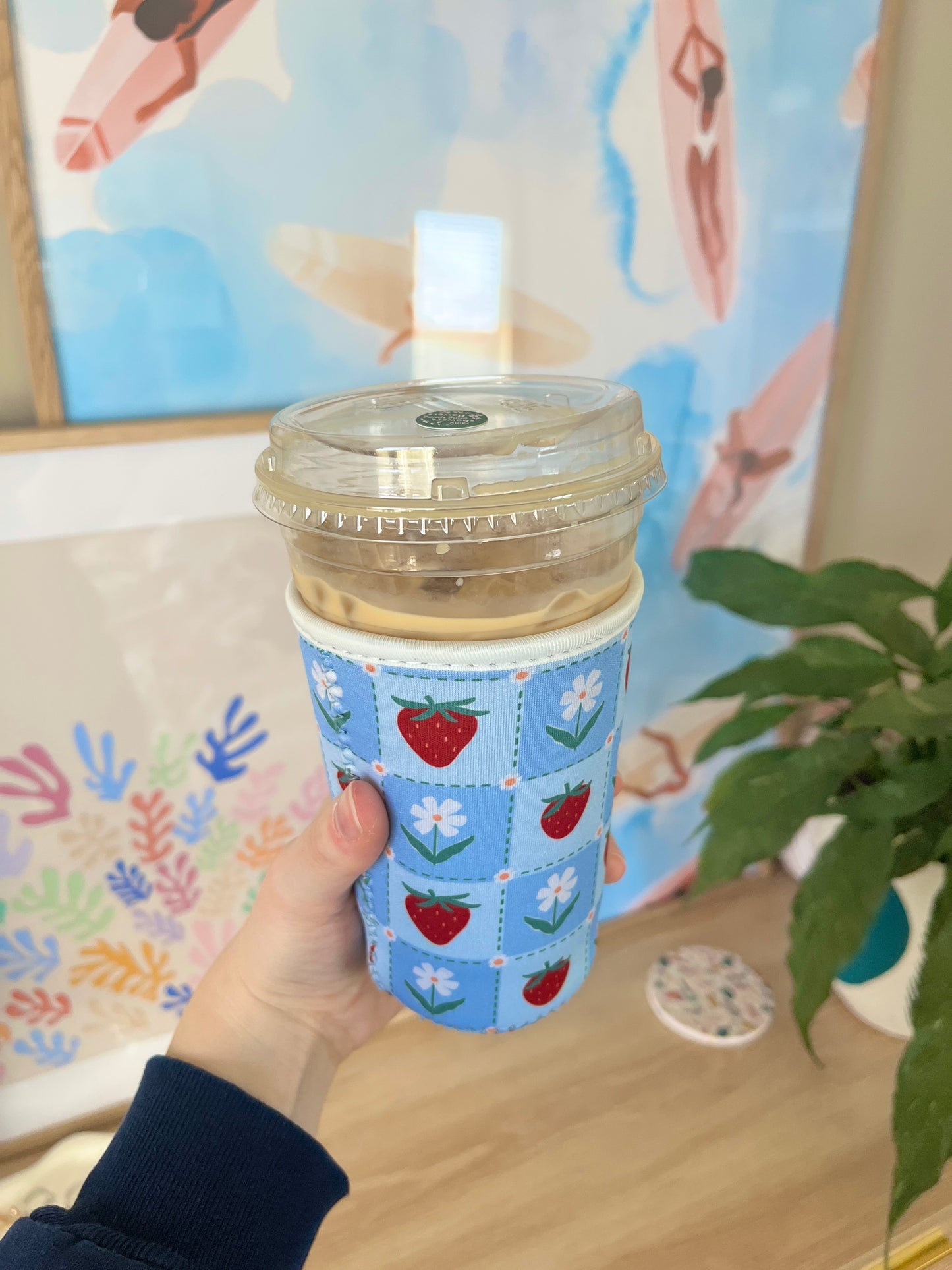 Medium Blue Spring Cup Coozie