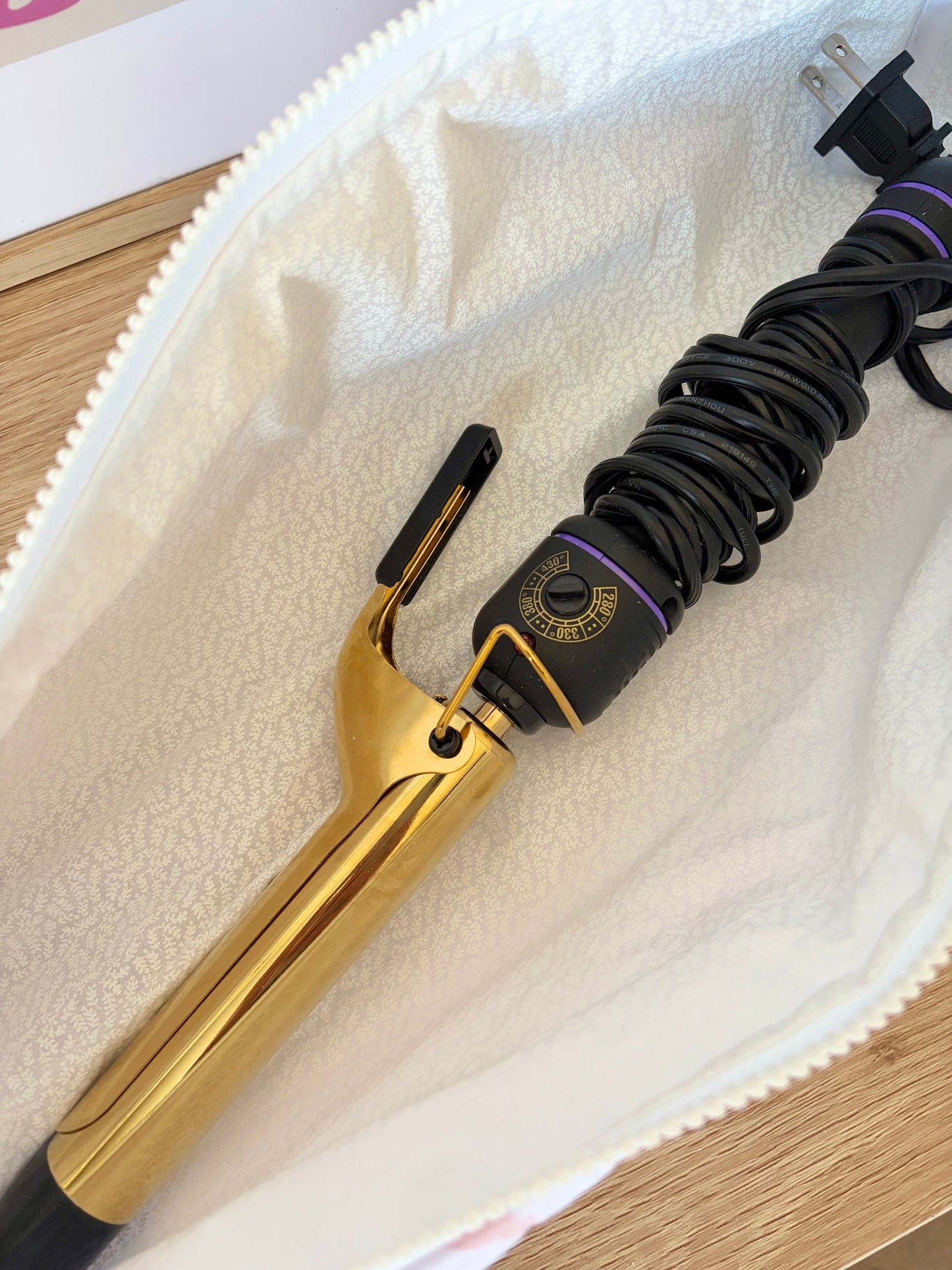 Large Pink Bow Medium Hair Tools Bag