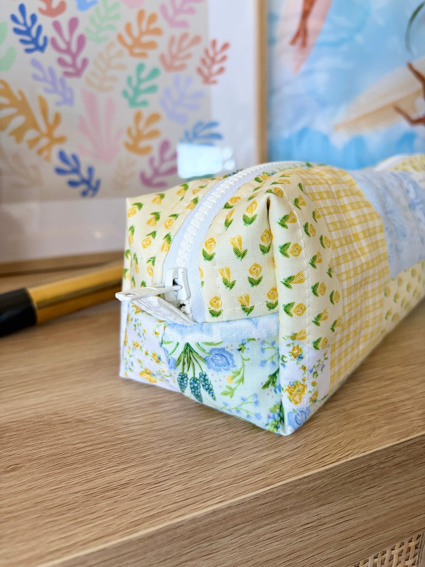 Green Patchwork Medium Hair Tools Bag