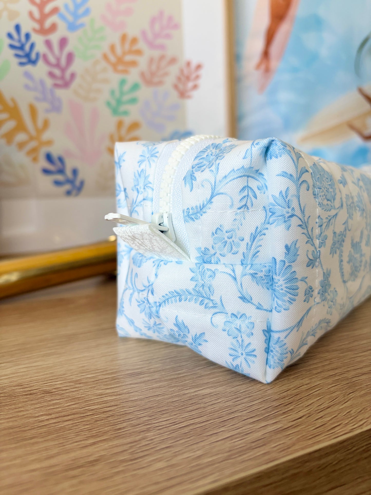 Vintage Blue Medium Hair Tools Bag