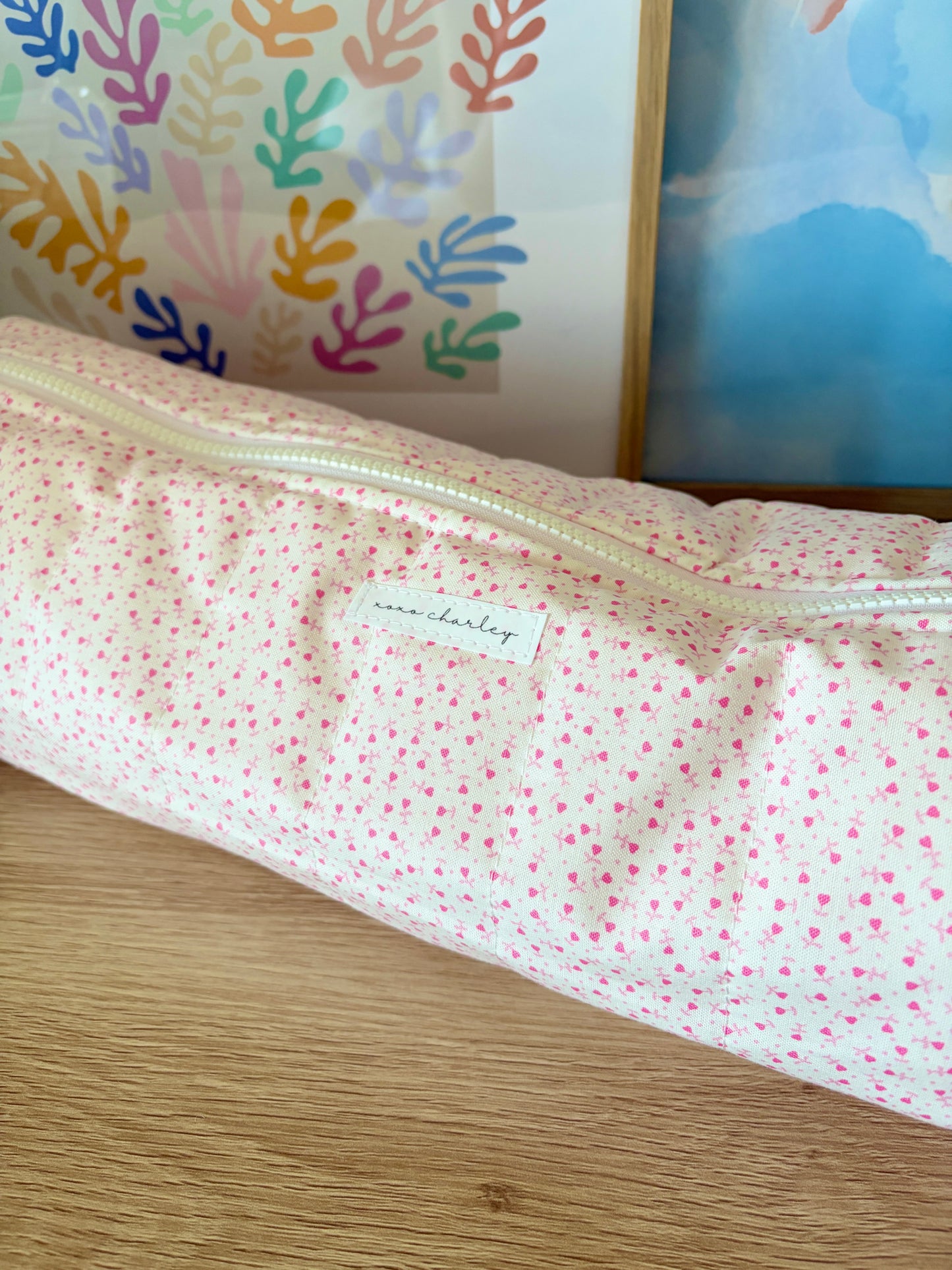 Tiny Pink Hearts Large Hair Tools Bag
