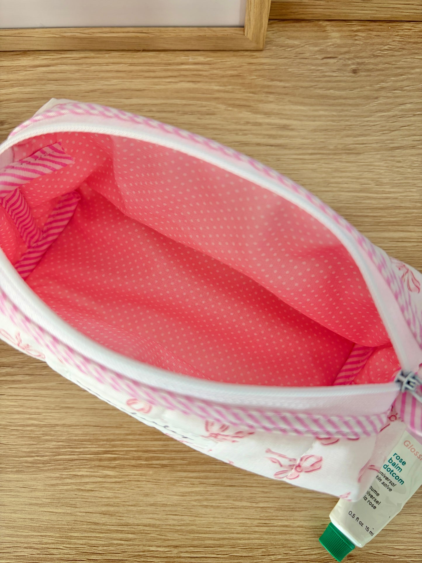 Mini Pink Bows Colorblock Bag - Pink/White Dots