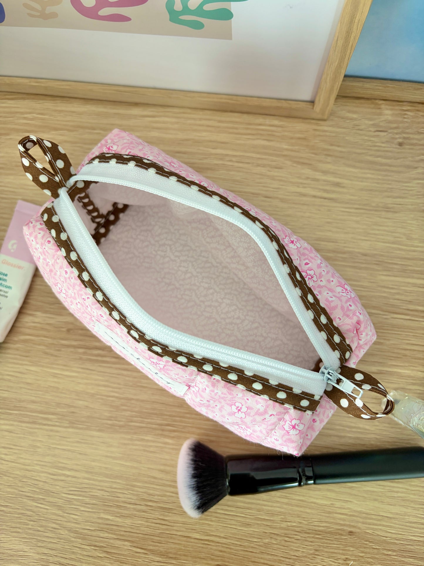Pink Hawaiian Colorblock Bag - Brown/White