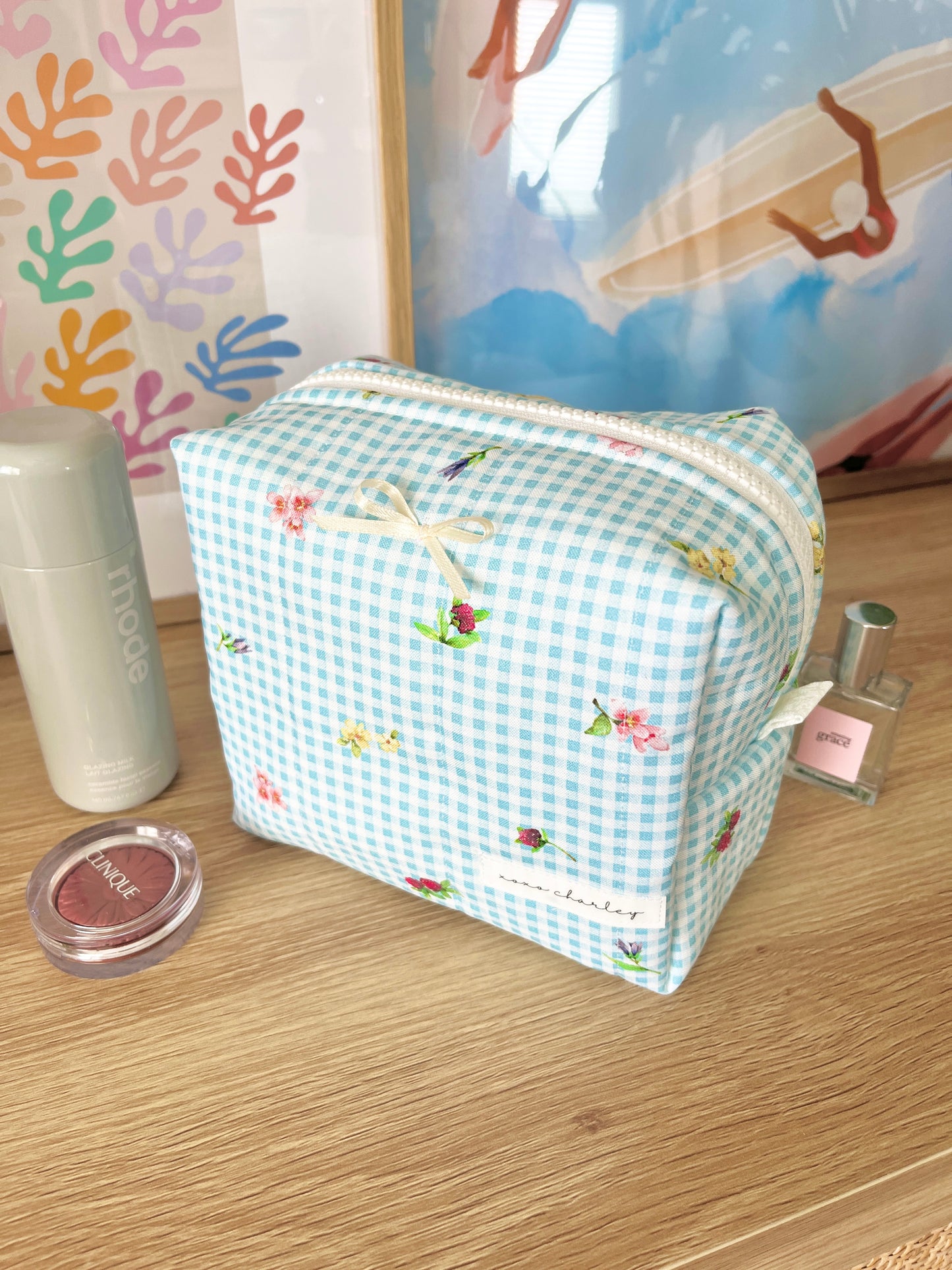 The Chloe Makeup Bag with yellow bow