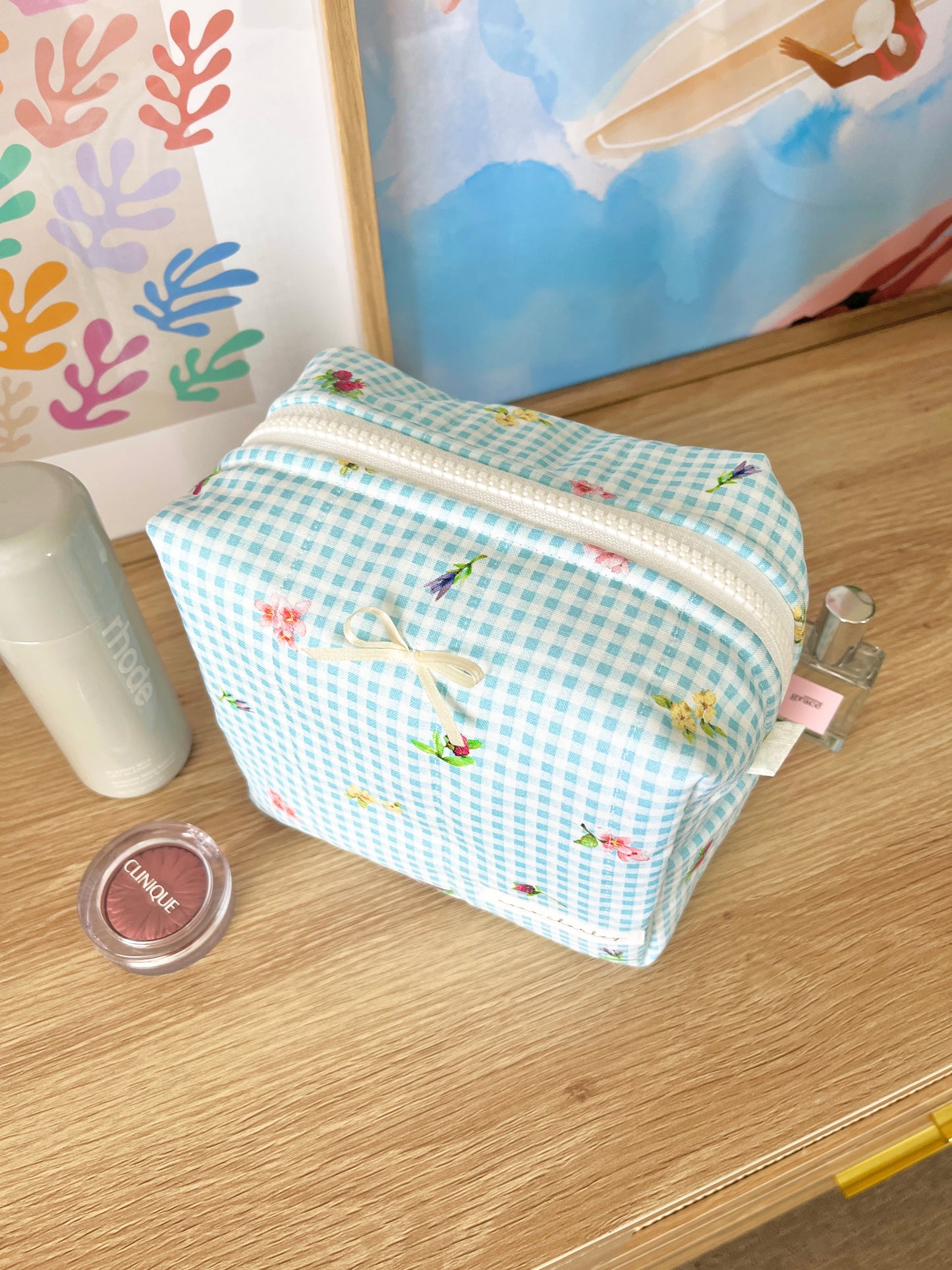 The Chloe Makeup Bag with yellow bow