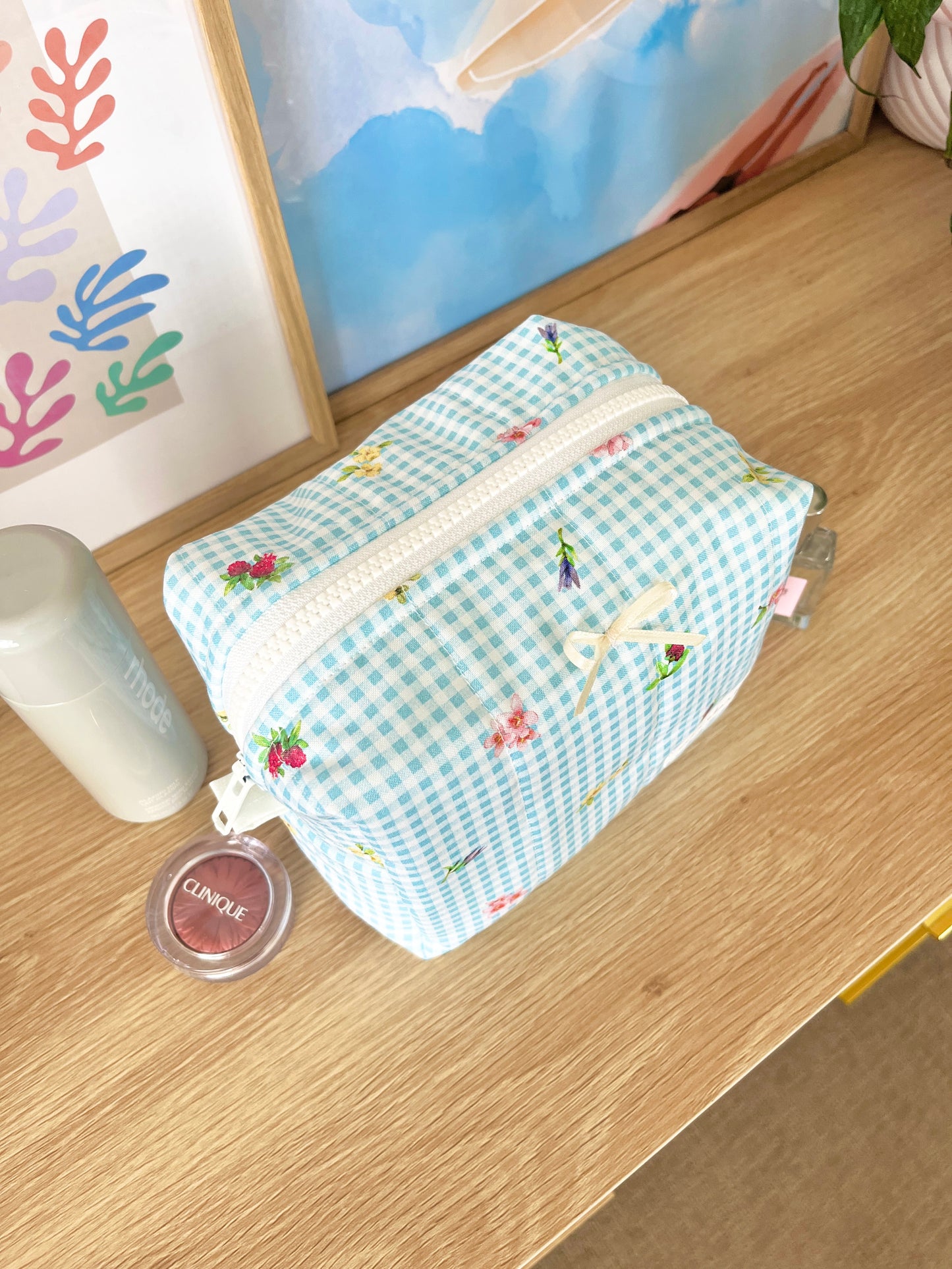 The Chloe Makeup Bag with yellow bow