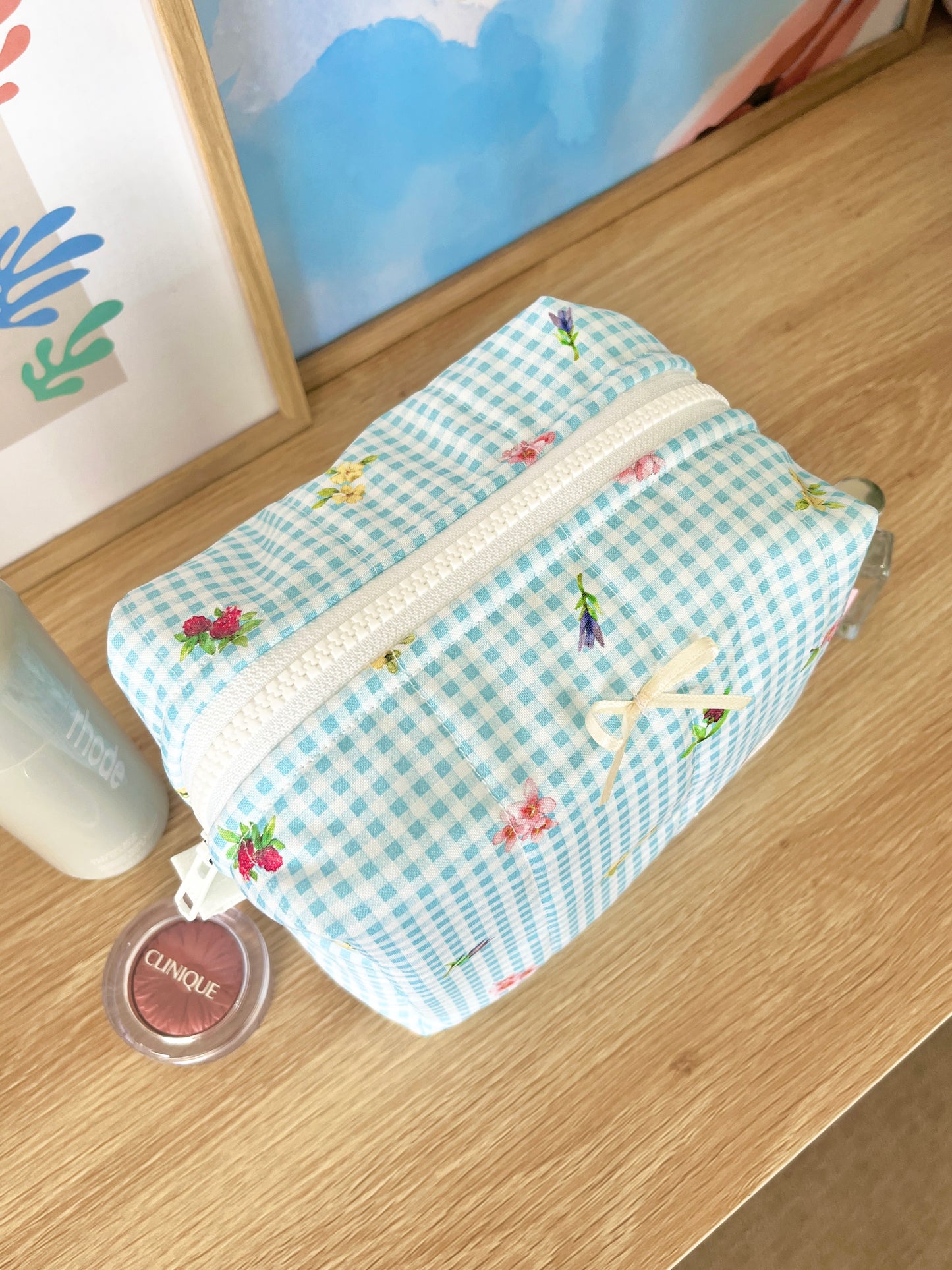 The Chloe Makeup Bag with yellow bow