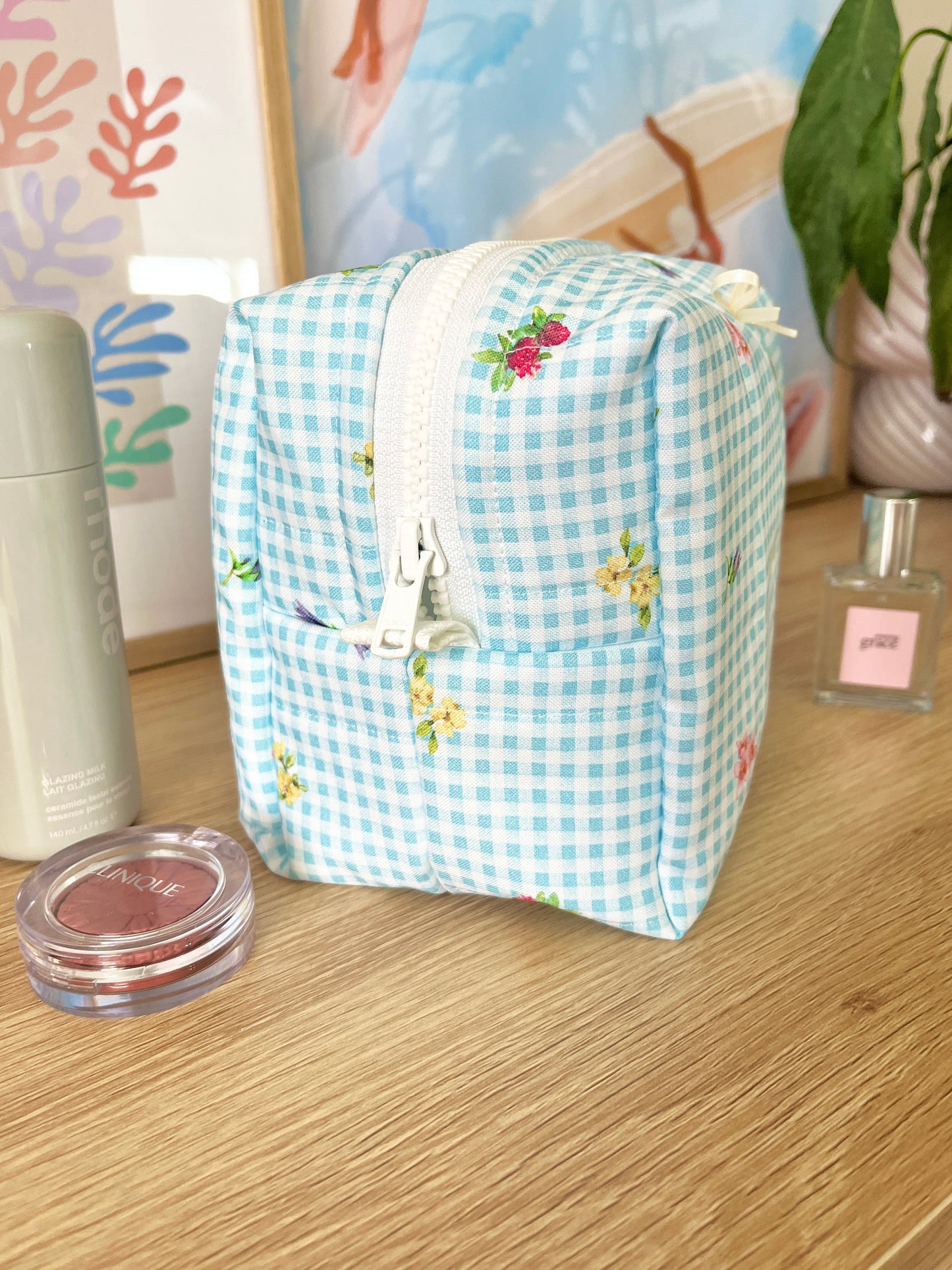 The Chloe Makeup Bag with yellow bow
