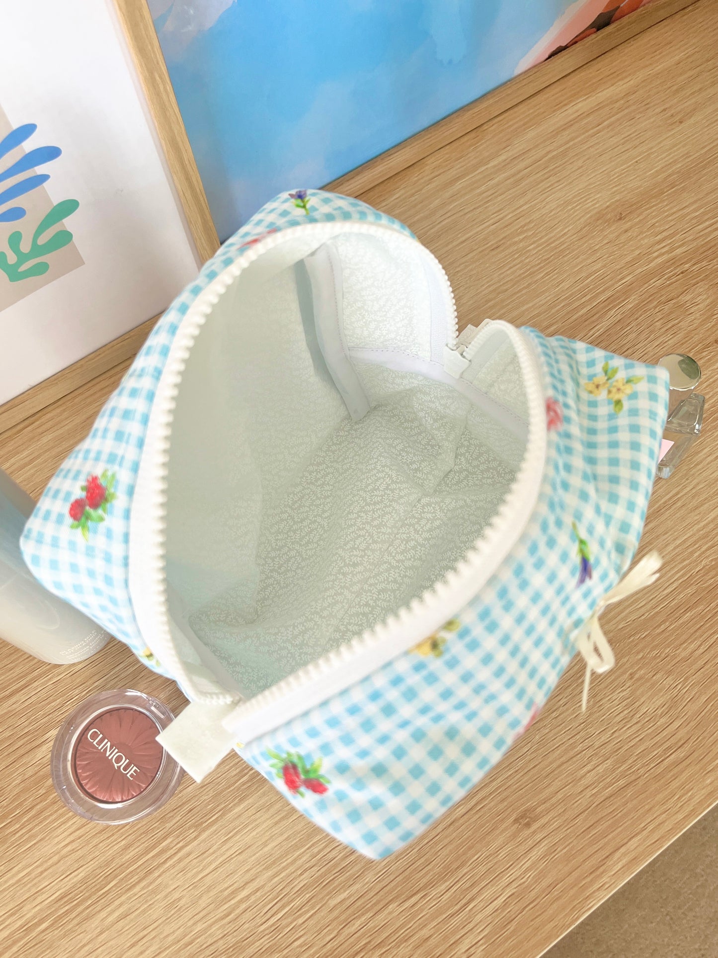The Chloe Makeup Bag with yellow bow