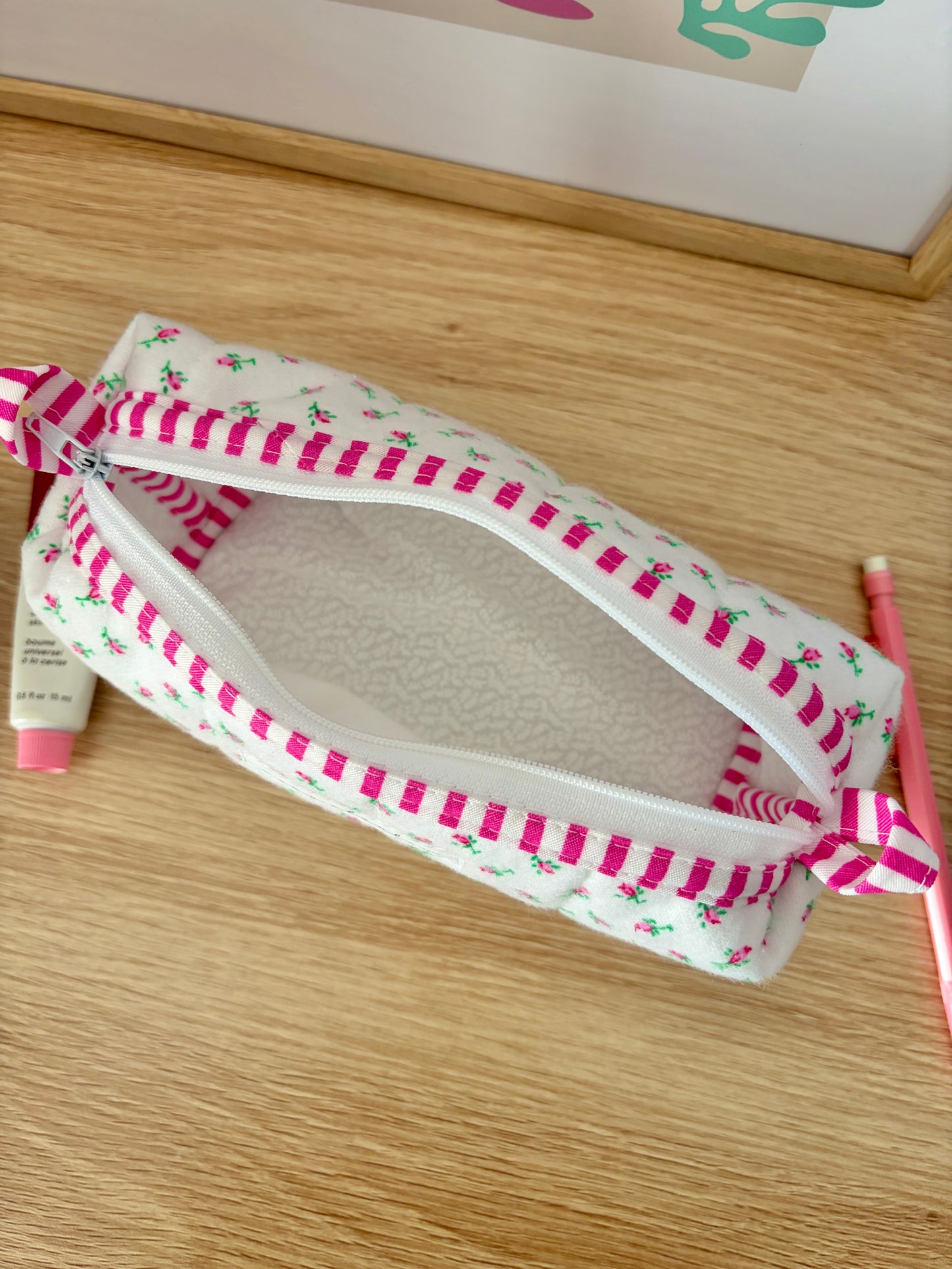 The Mini Roses Colorblock Bag - Pink/White