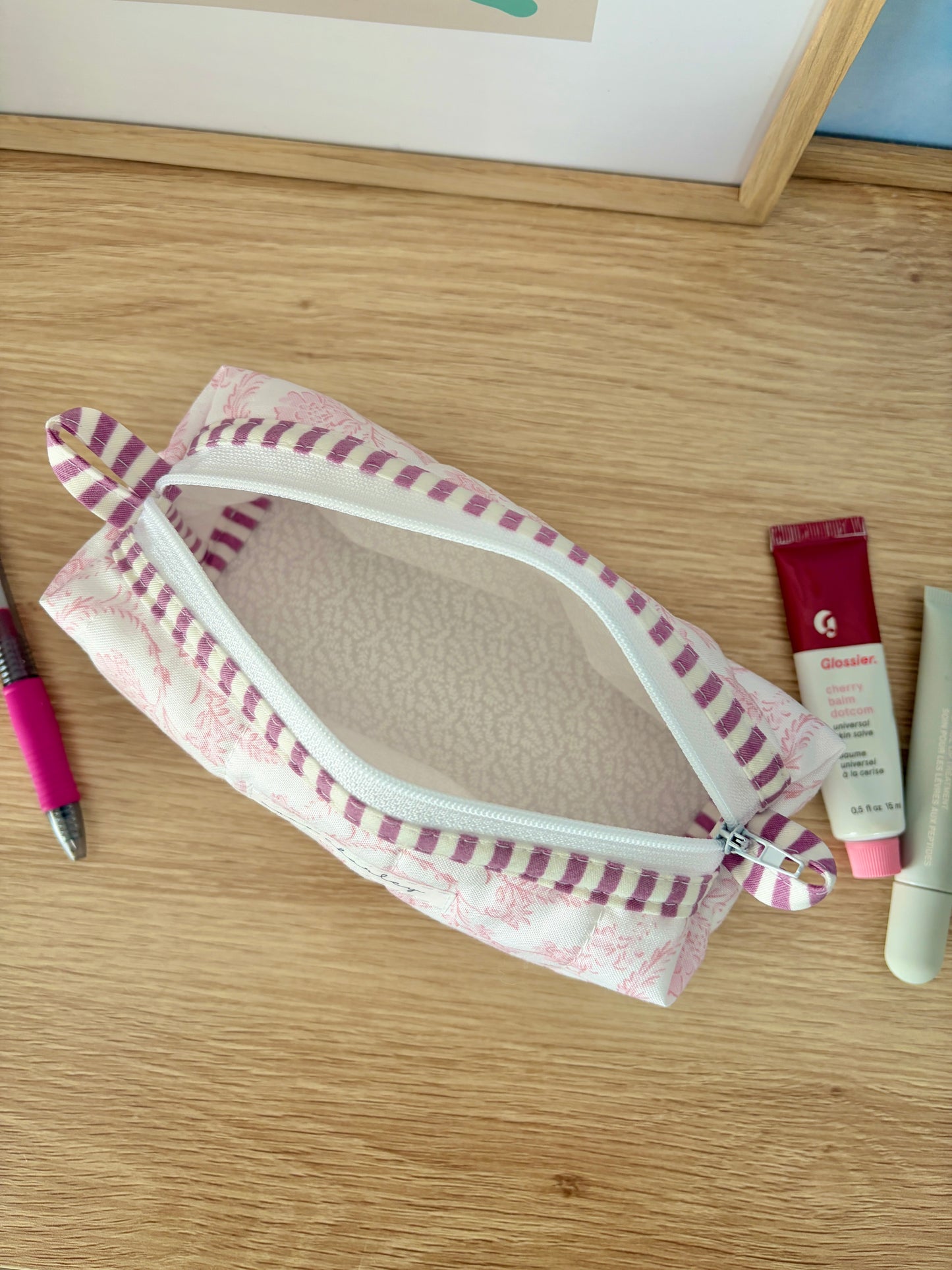 The Vintage Pink Colorblock Bag - Purple/White