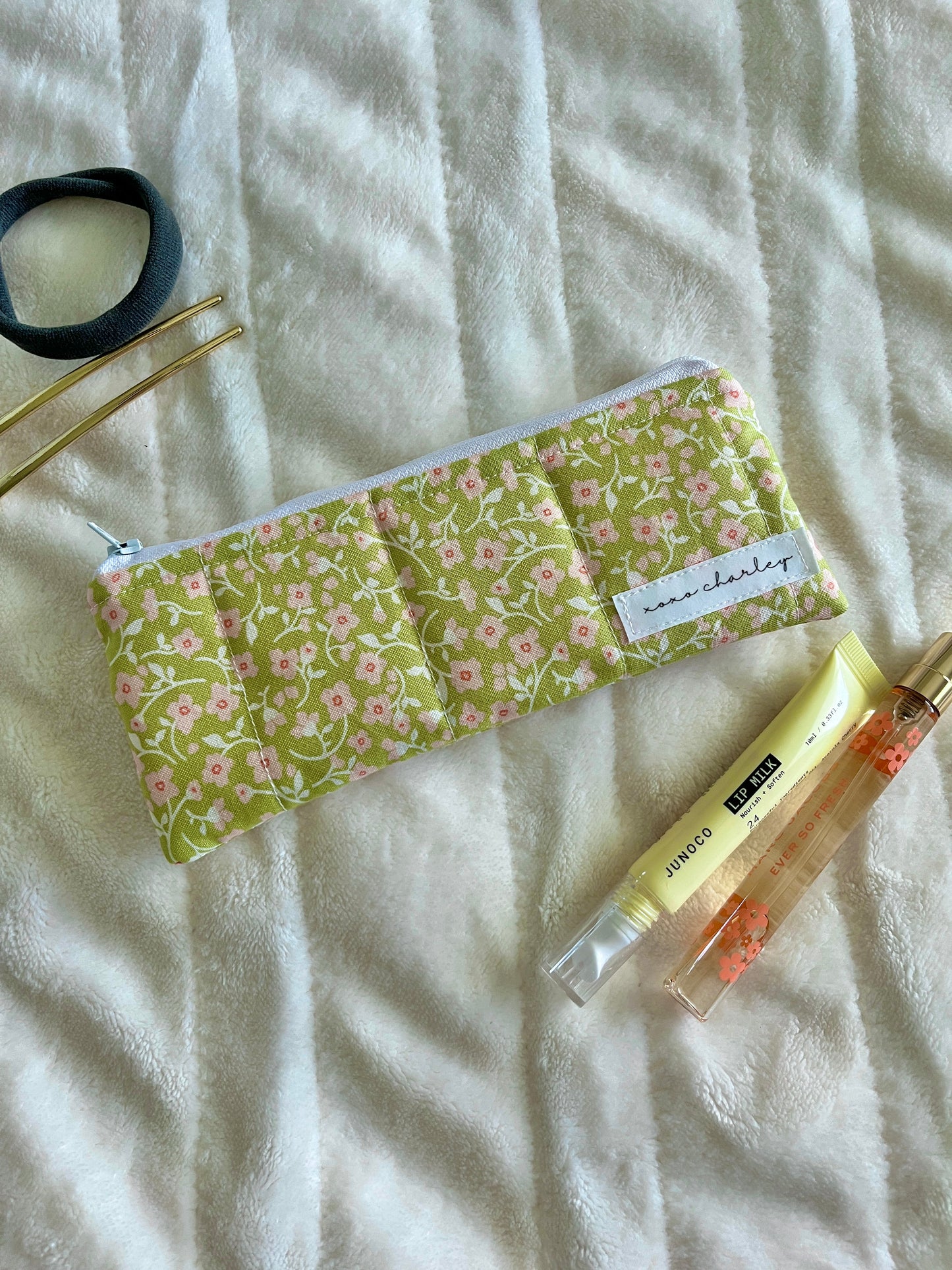 The Peony Pencil & Glasses Case