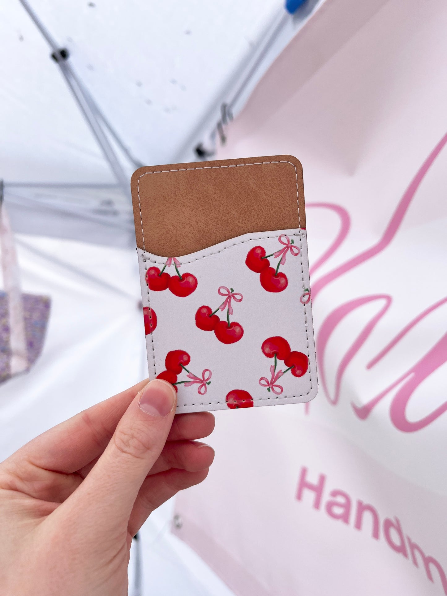 Cherry Red Bow Phone Wallet