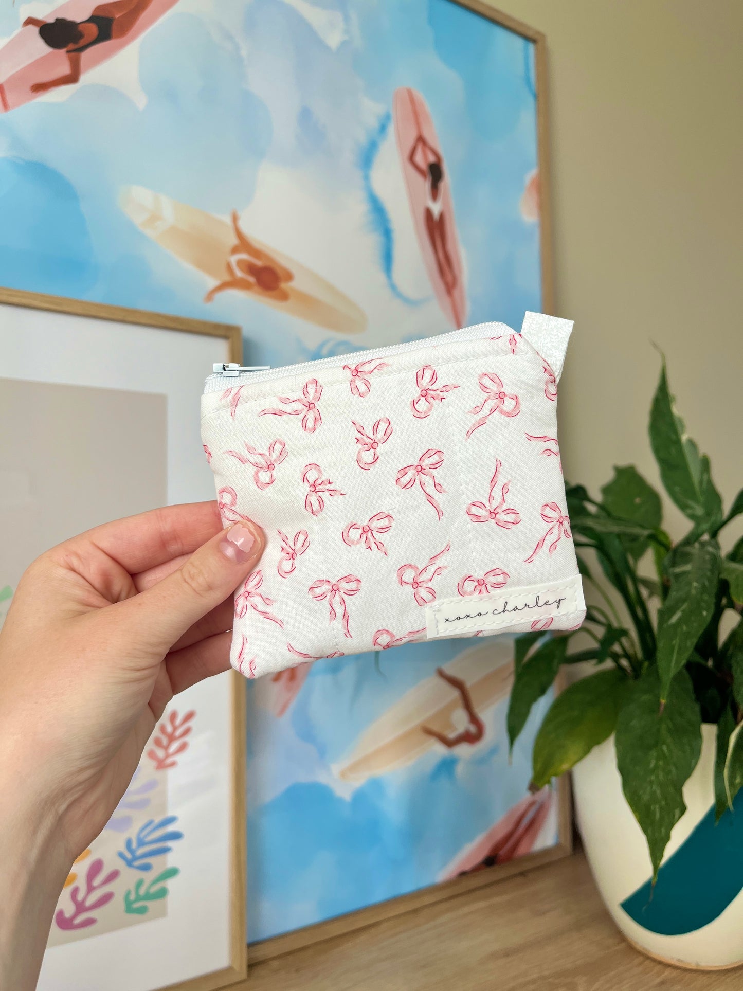 The Mini Pink Bows Keychain Wallet
