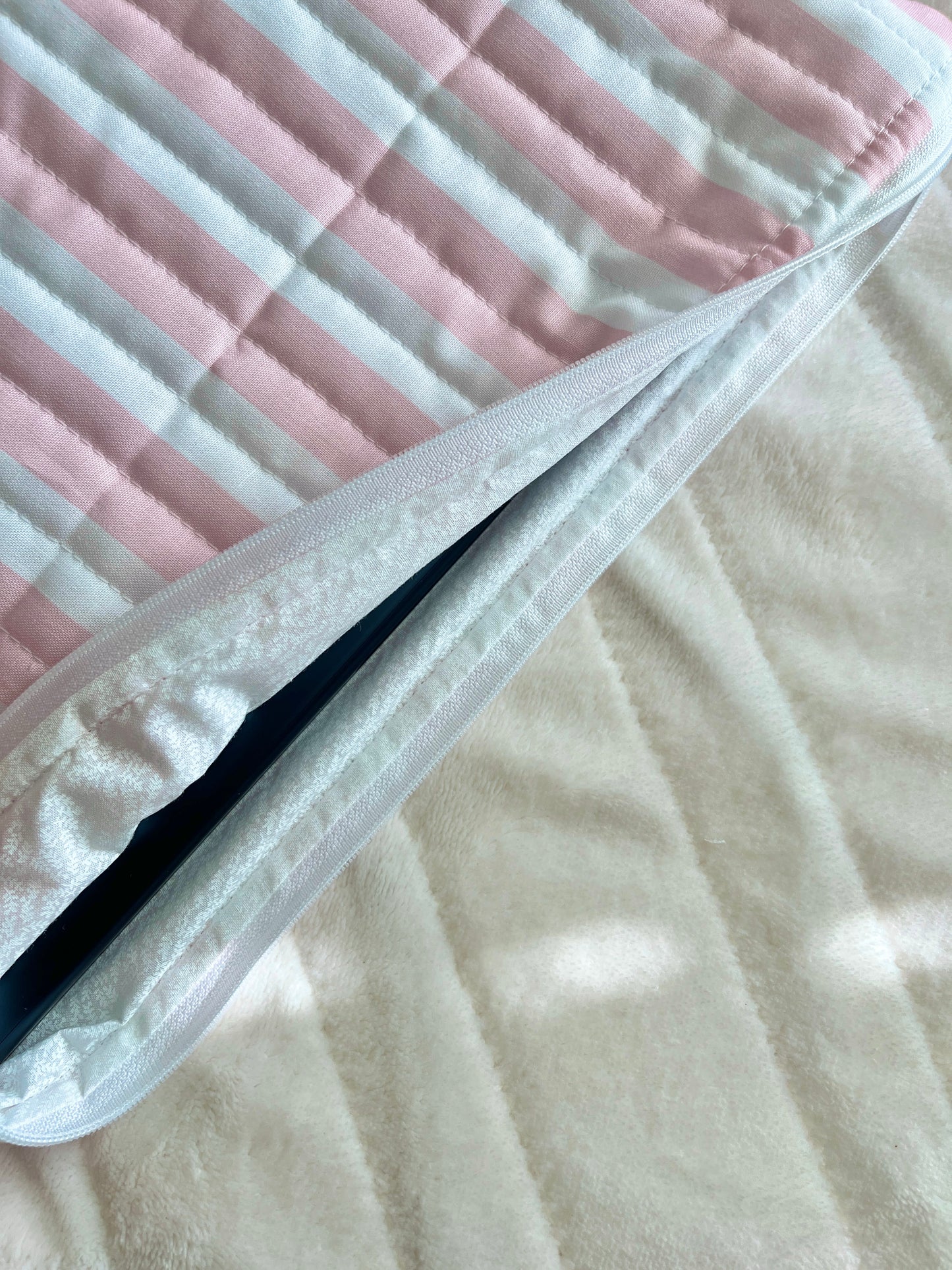Pink & White Stripe Laptop & Tablet Sleeve