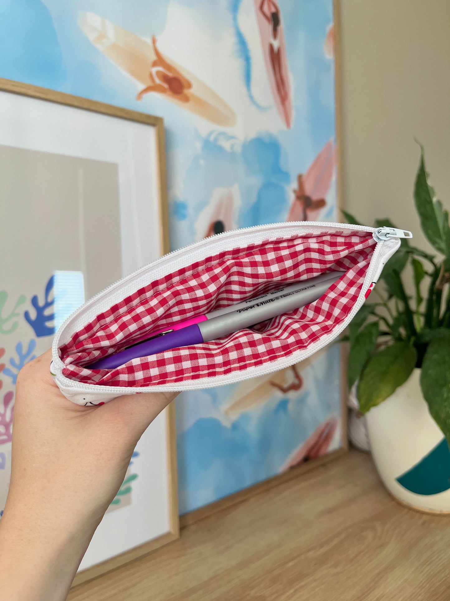 The Cherry Red Pencil & Glasses Case