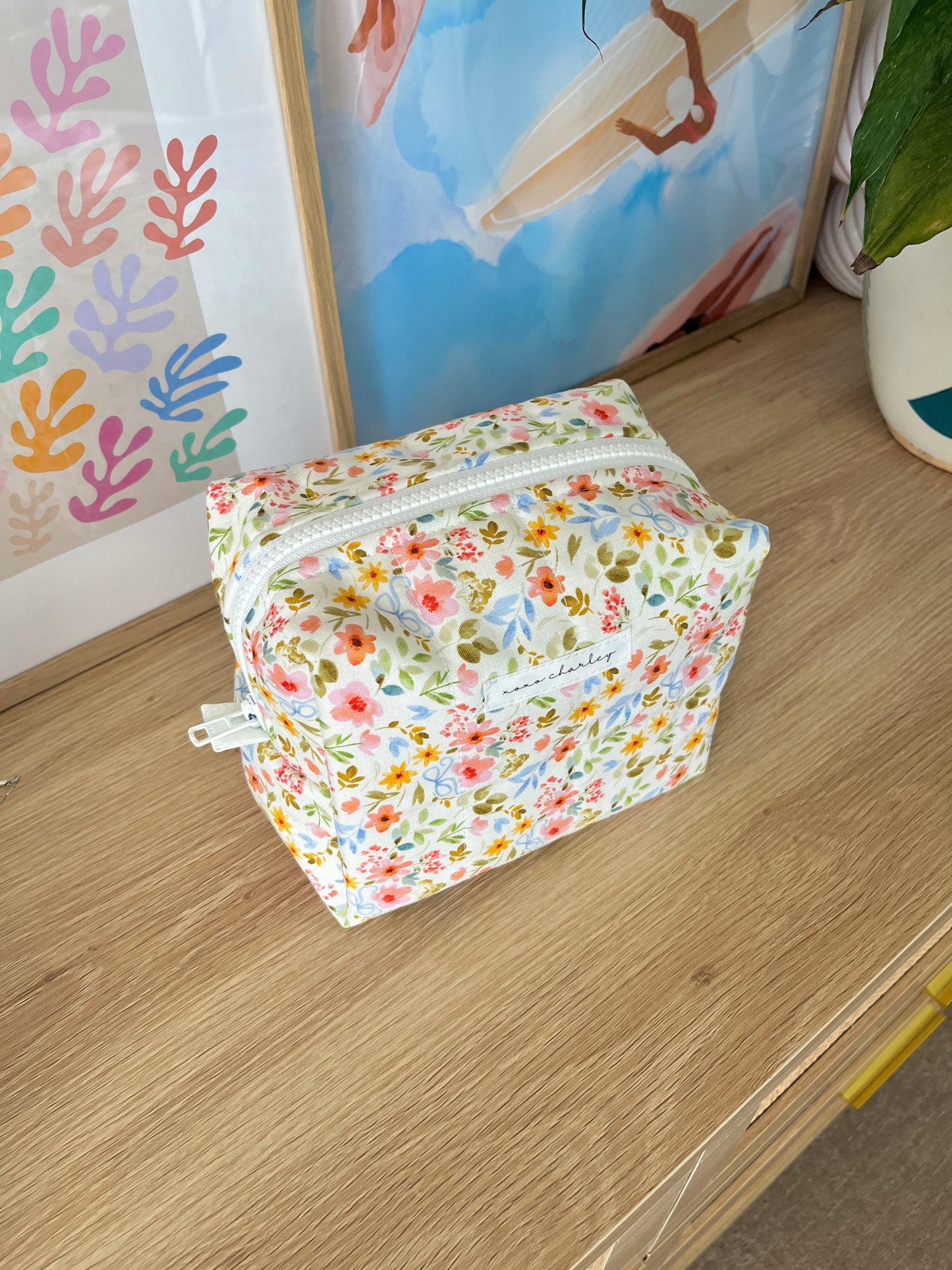 The Bright Floral Makeup Bag