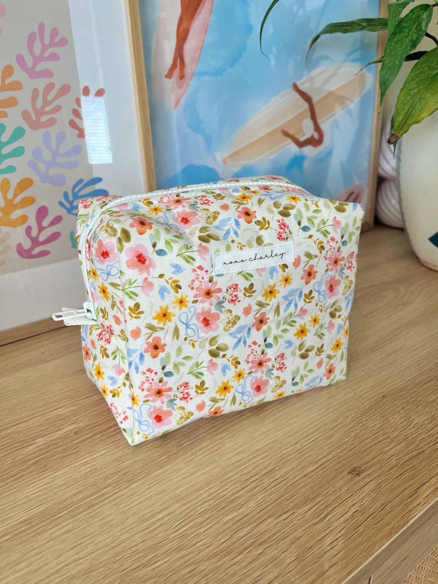 The Bright Floral Makeup Bag