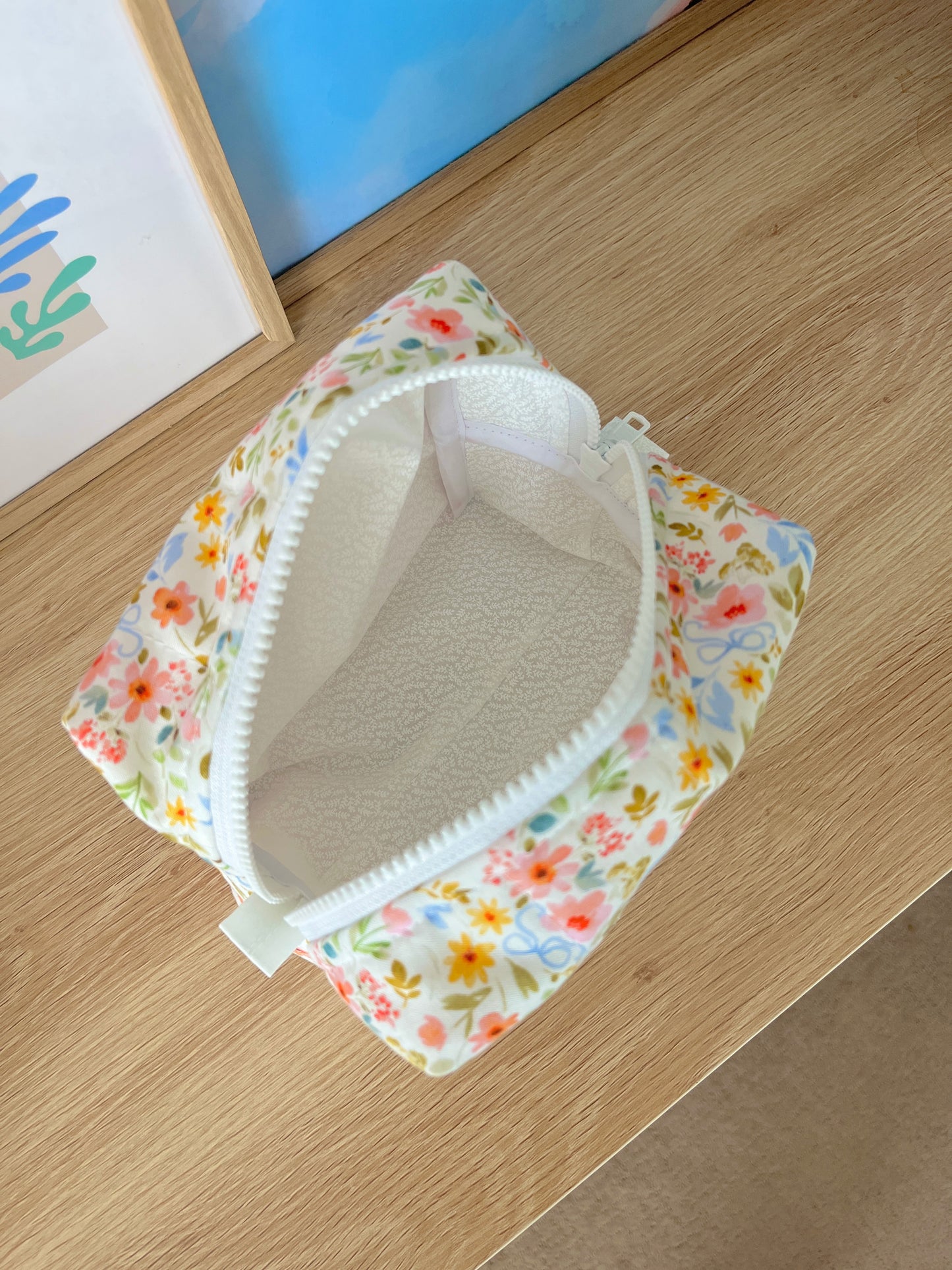 The Bright Floral Makeup Bag