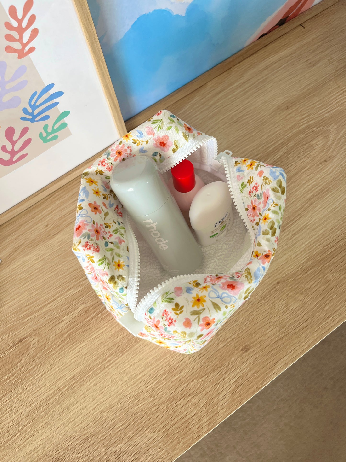 The Bright Floral Makeup Bag