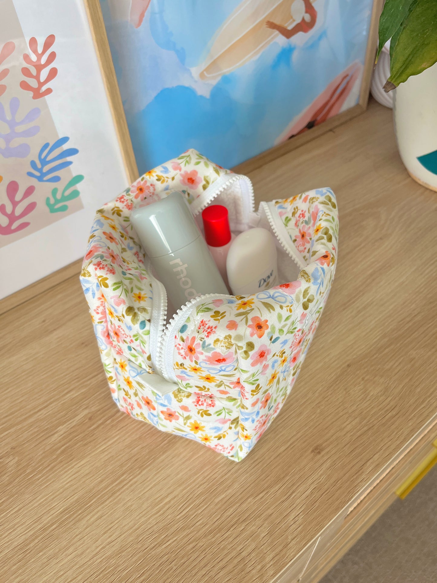 The Bright Floral Makeup Bag