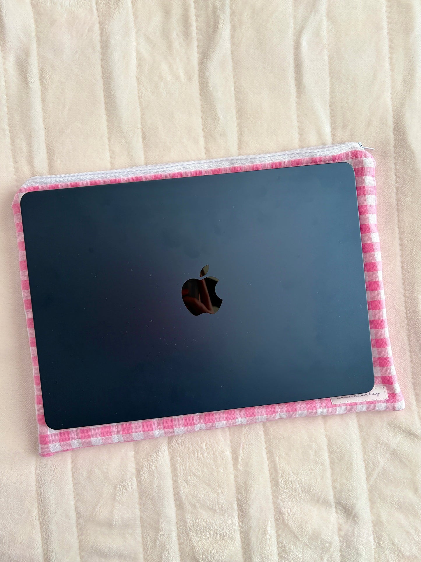 Pink Gingham Laptop & Tablet Sleeve