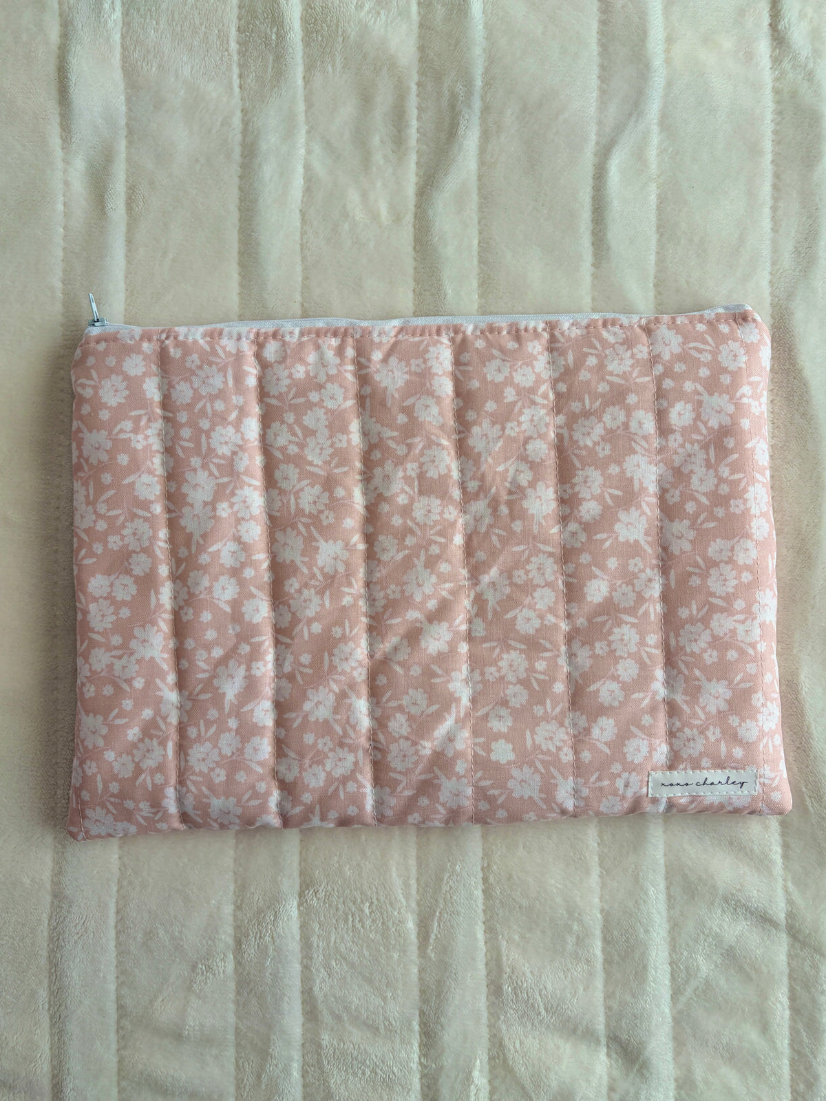 Floral Ballerina Laptop & Tablet Sleeve - Purple Gingham