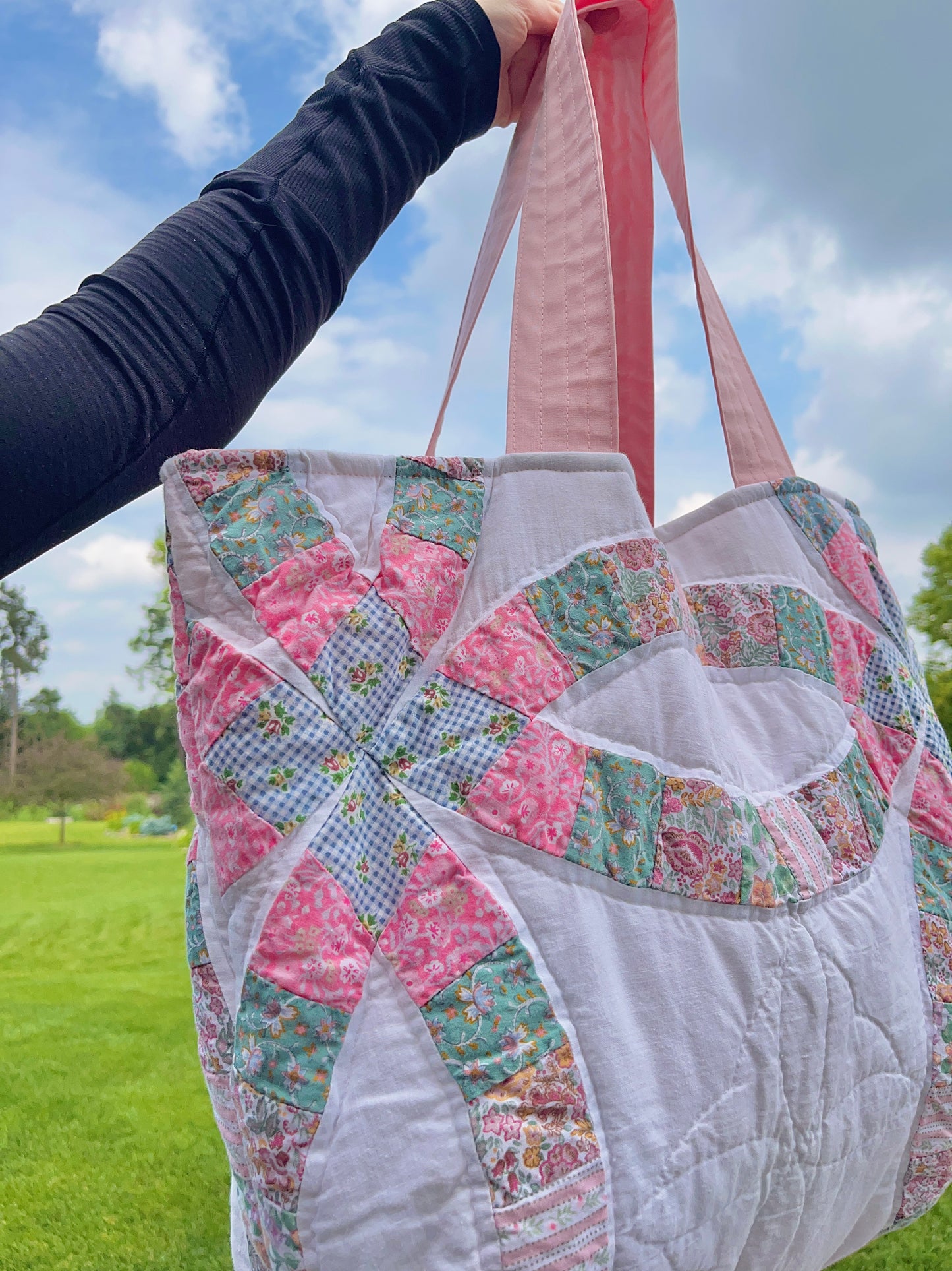 The Light Pink Quilted Weekender Tote Bag #2