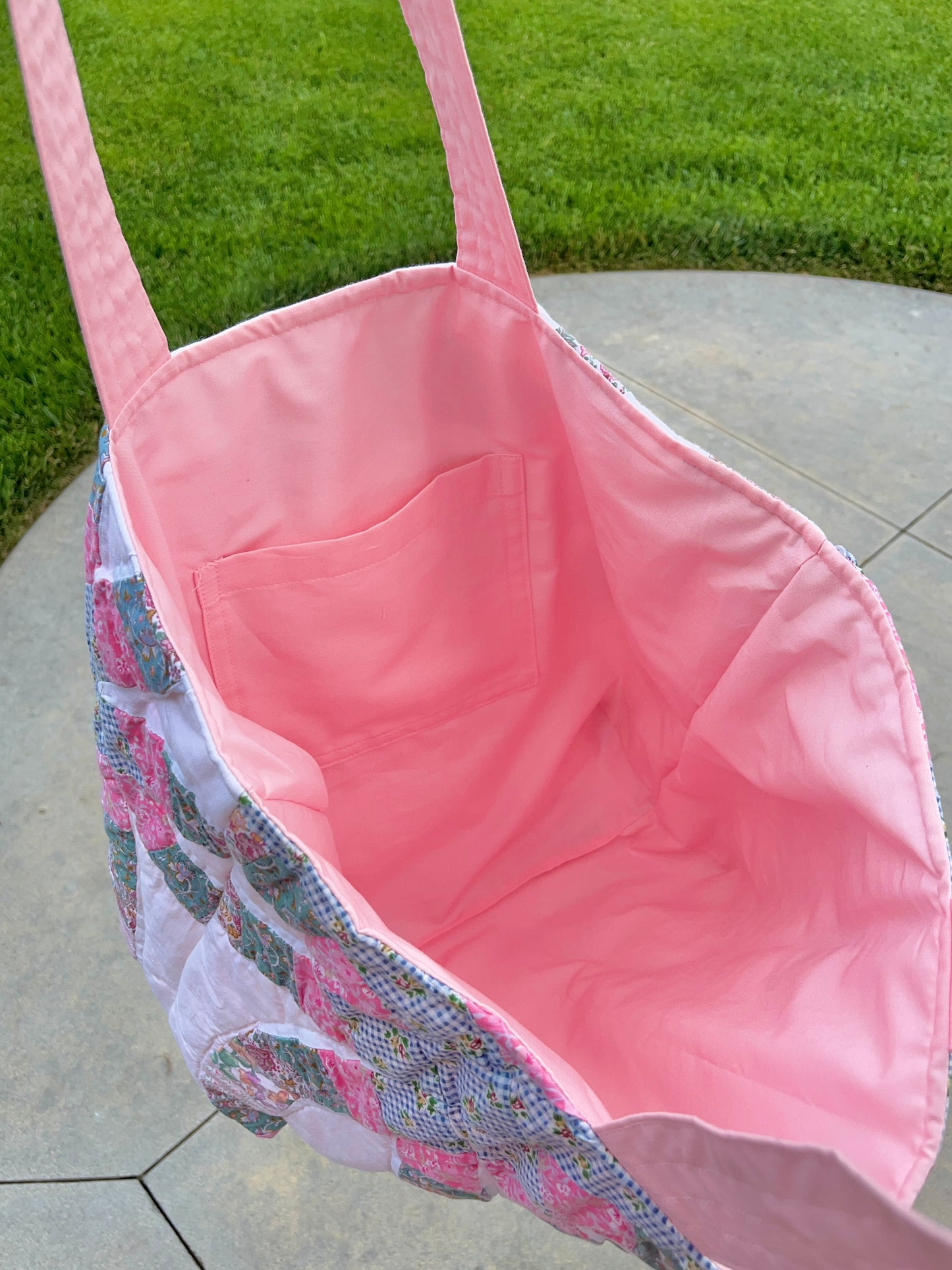 The Light Pink Quilted Weekender Tote Bag #2
