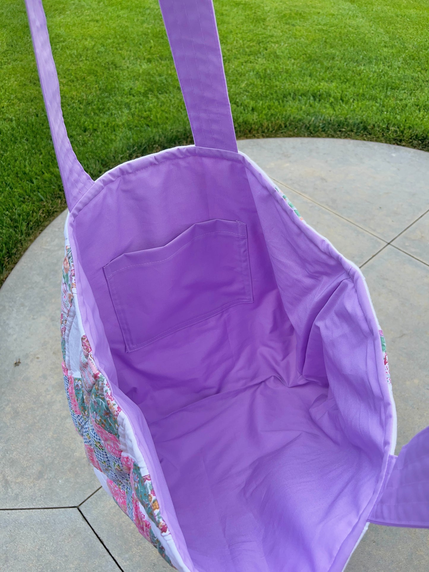 The Lavender Quilted Weekender Tote Bag #1