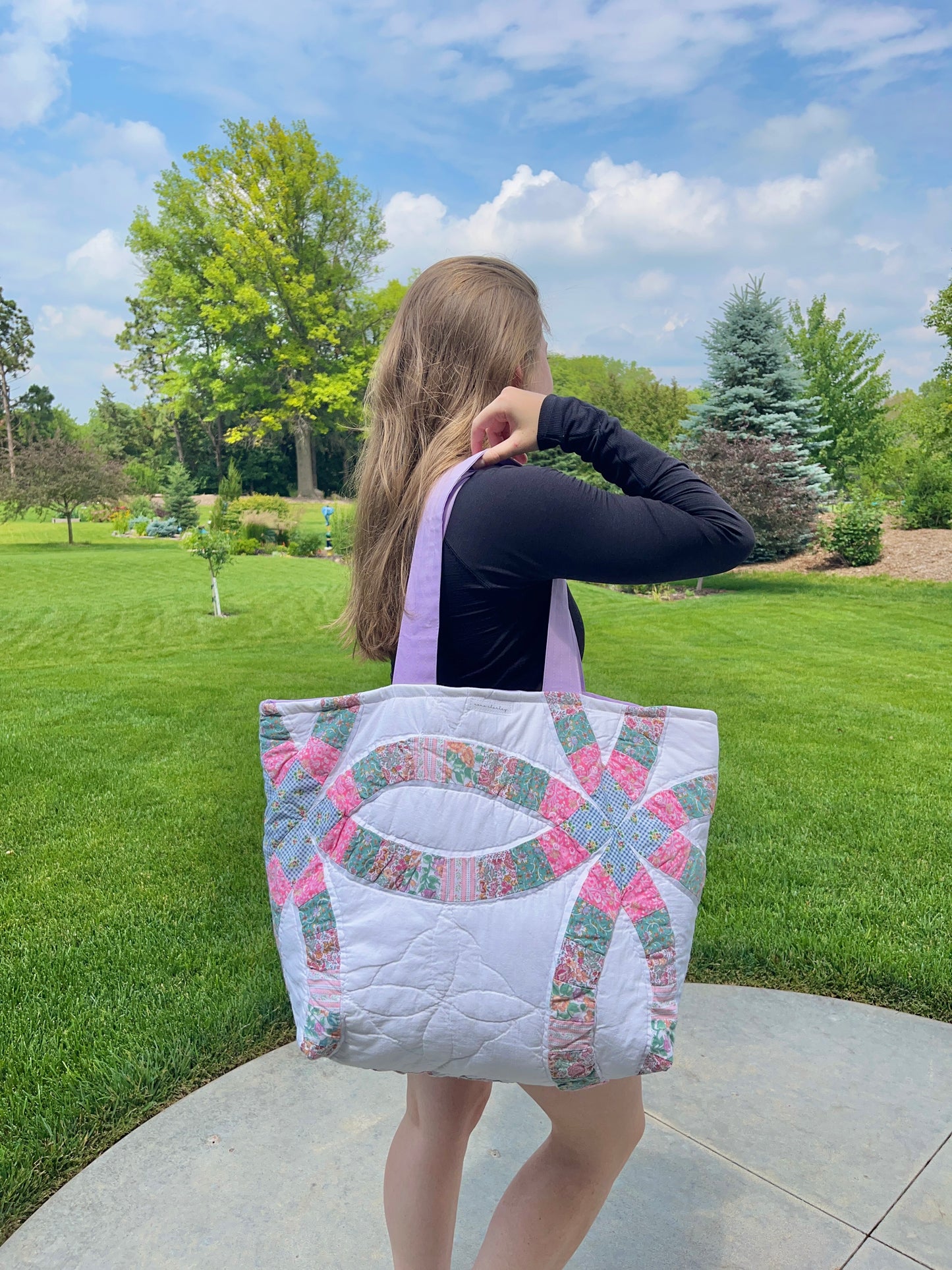 The Lavender Quilted Weekender Tote Bag #1