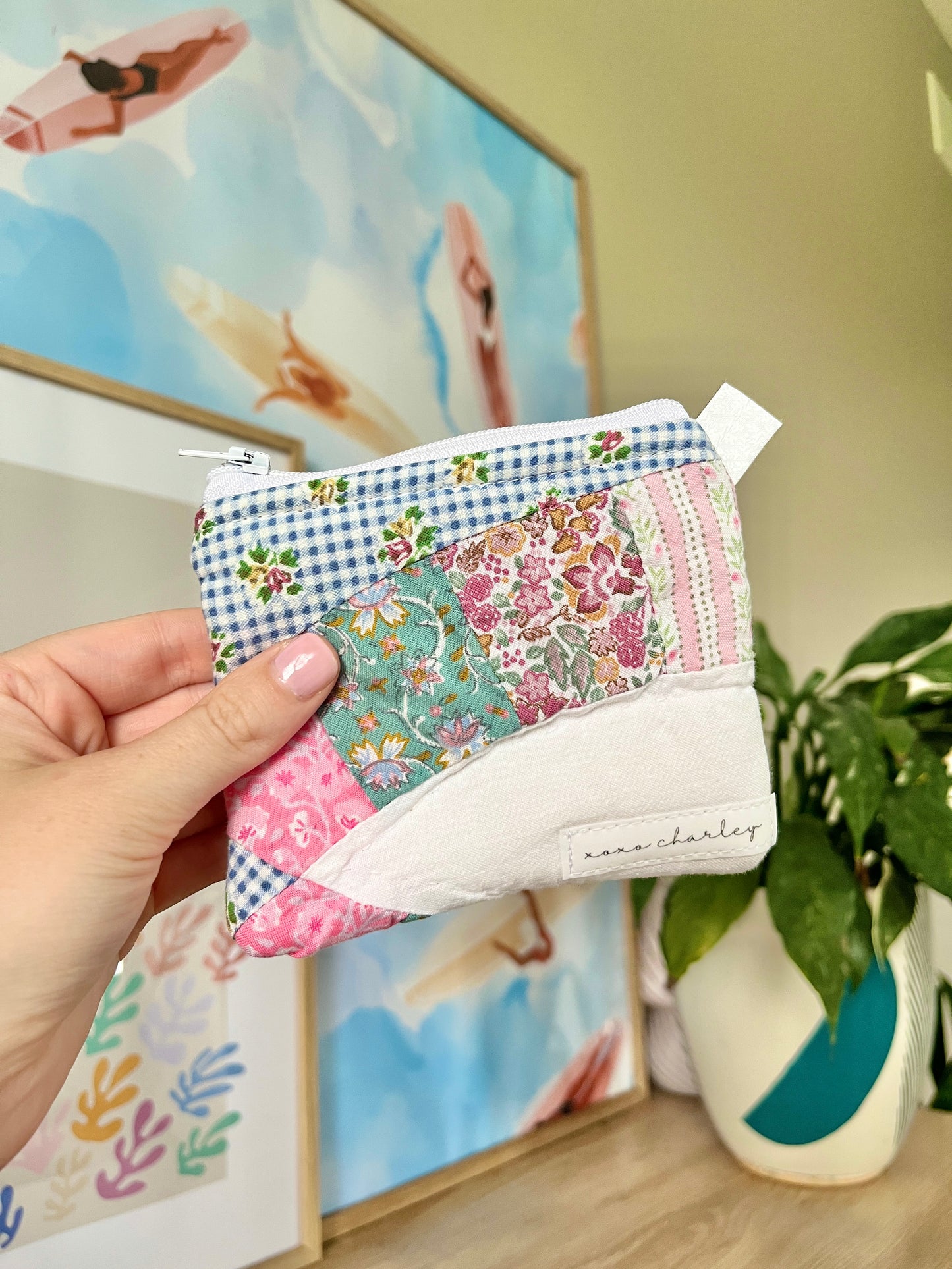 The Watermelon Quilted Keychain Wallet #4