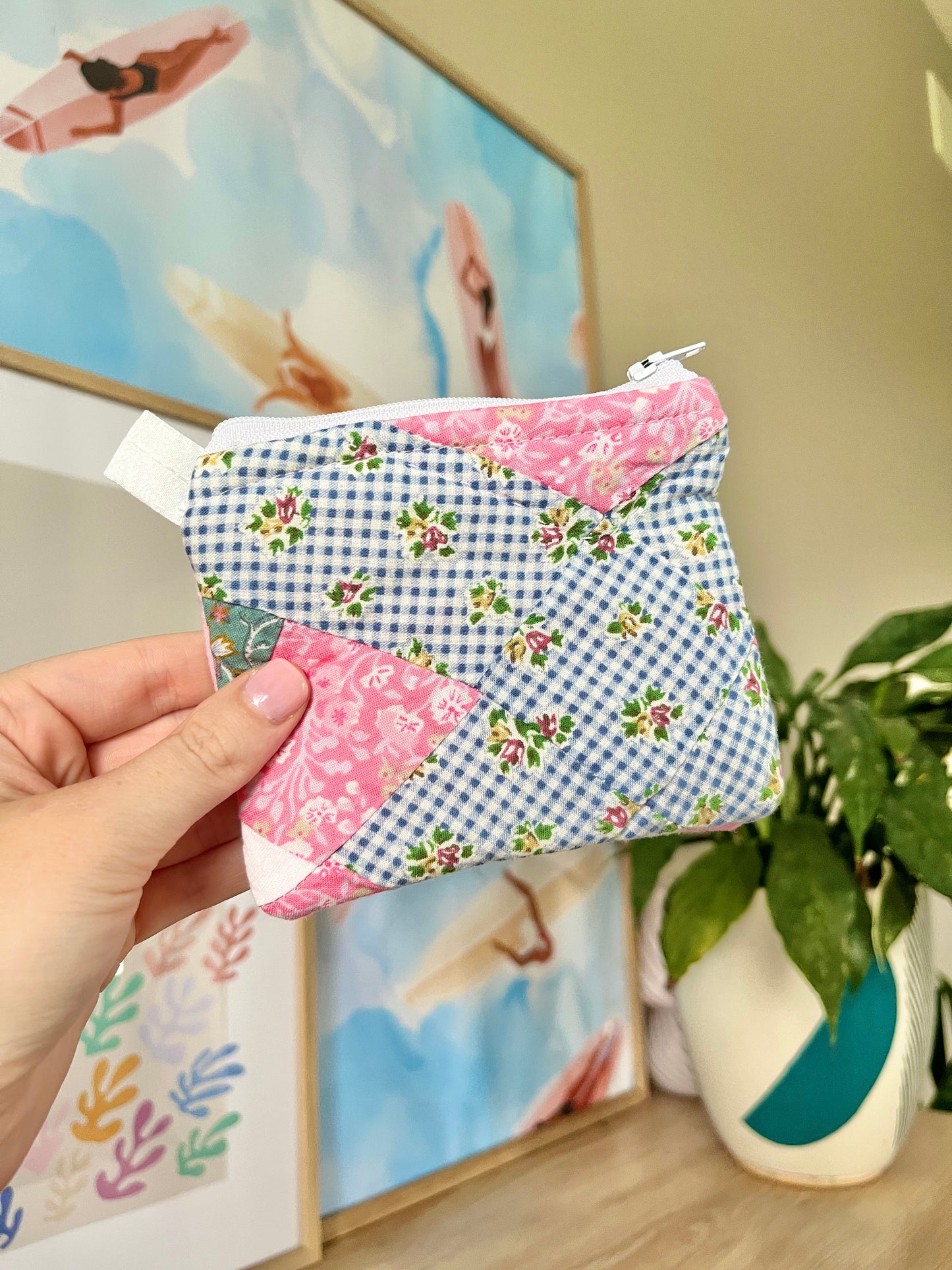 The Watermelon Quilted Keychain Wallet #4
