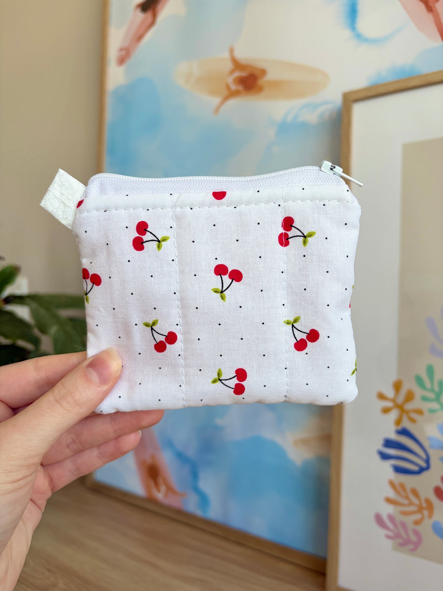 Cherry Red Keychain Wallet