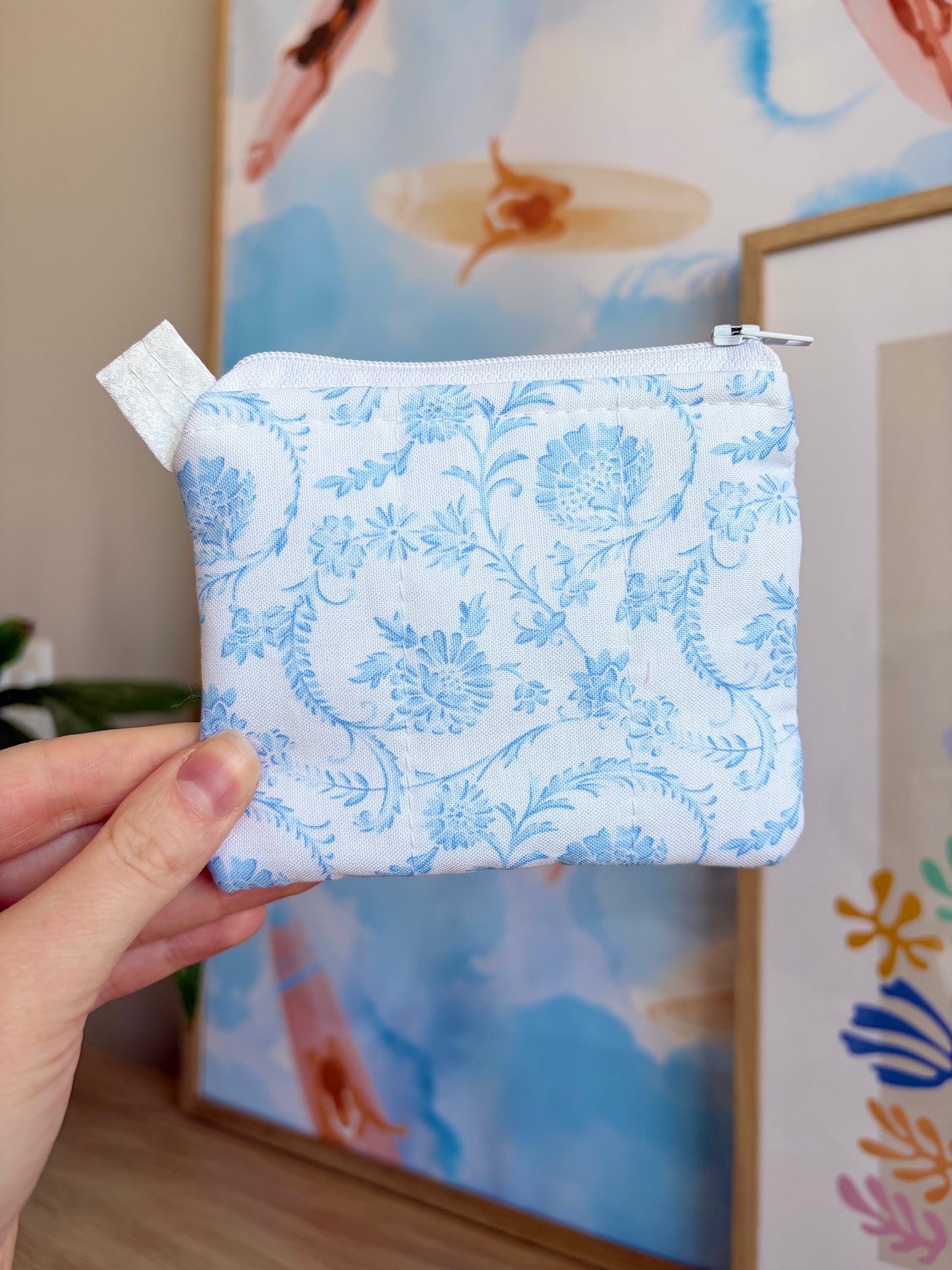Vintage Blue Keychain Wallet