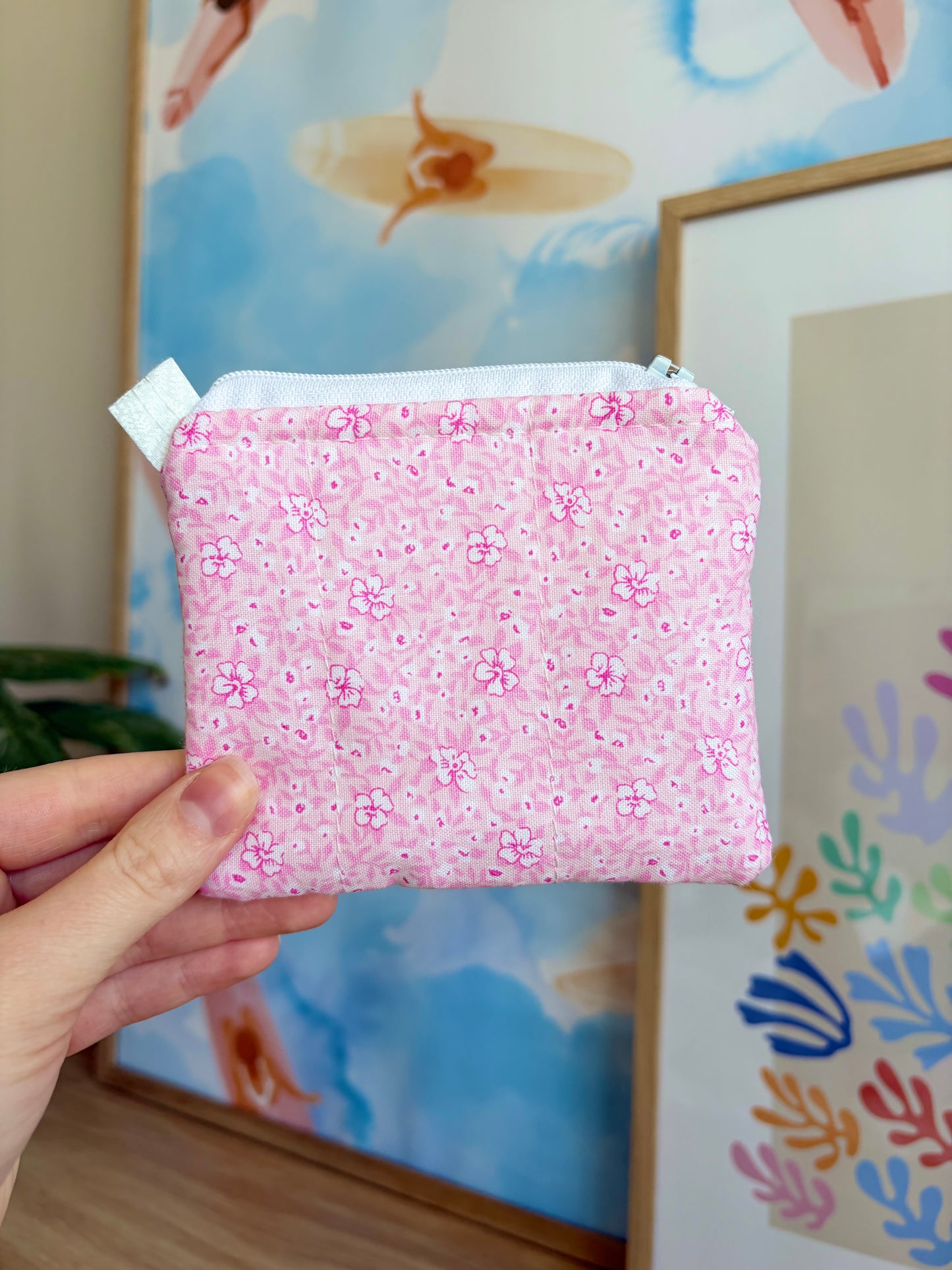 Pink Hawaiian Keychain Wallet