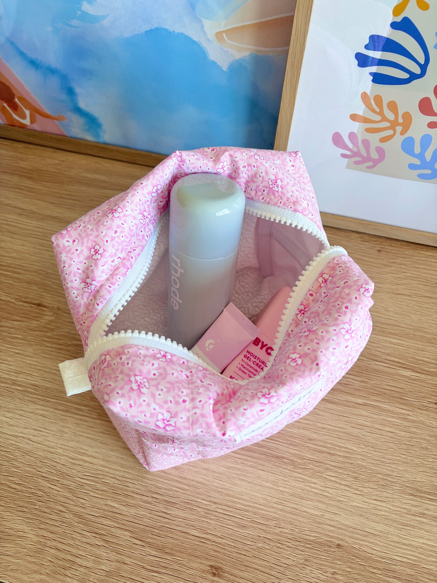 Pink Hawaiian Medium Makeup Bag