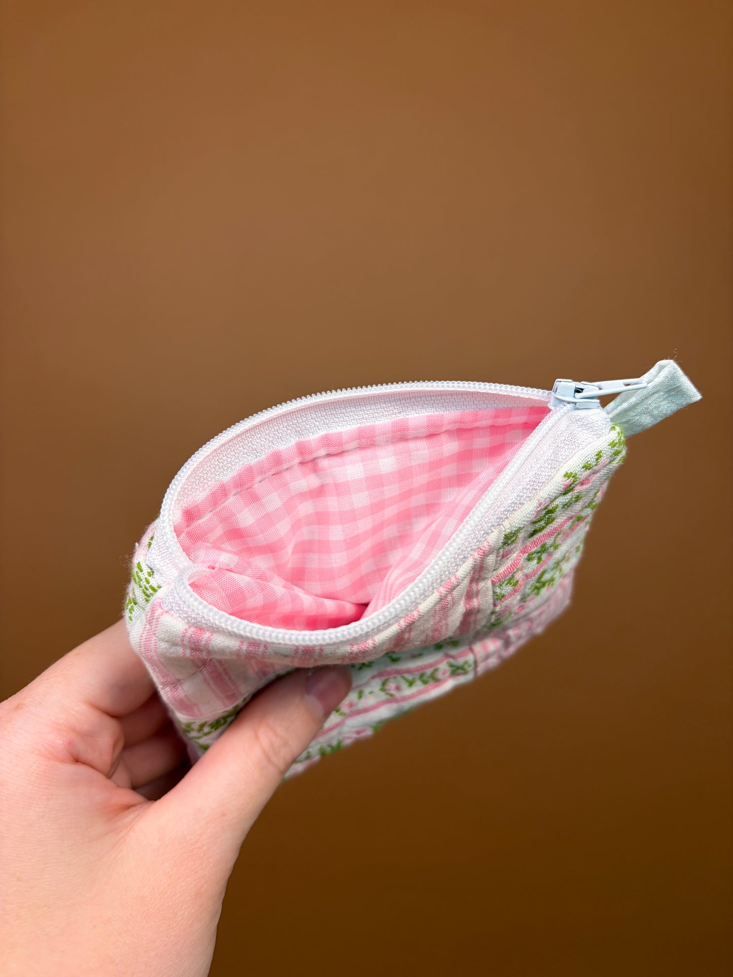 Jade Pink Gingham Keychain Wallet #1 *limited-edition*