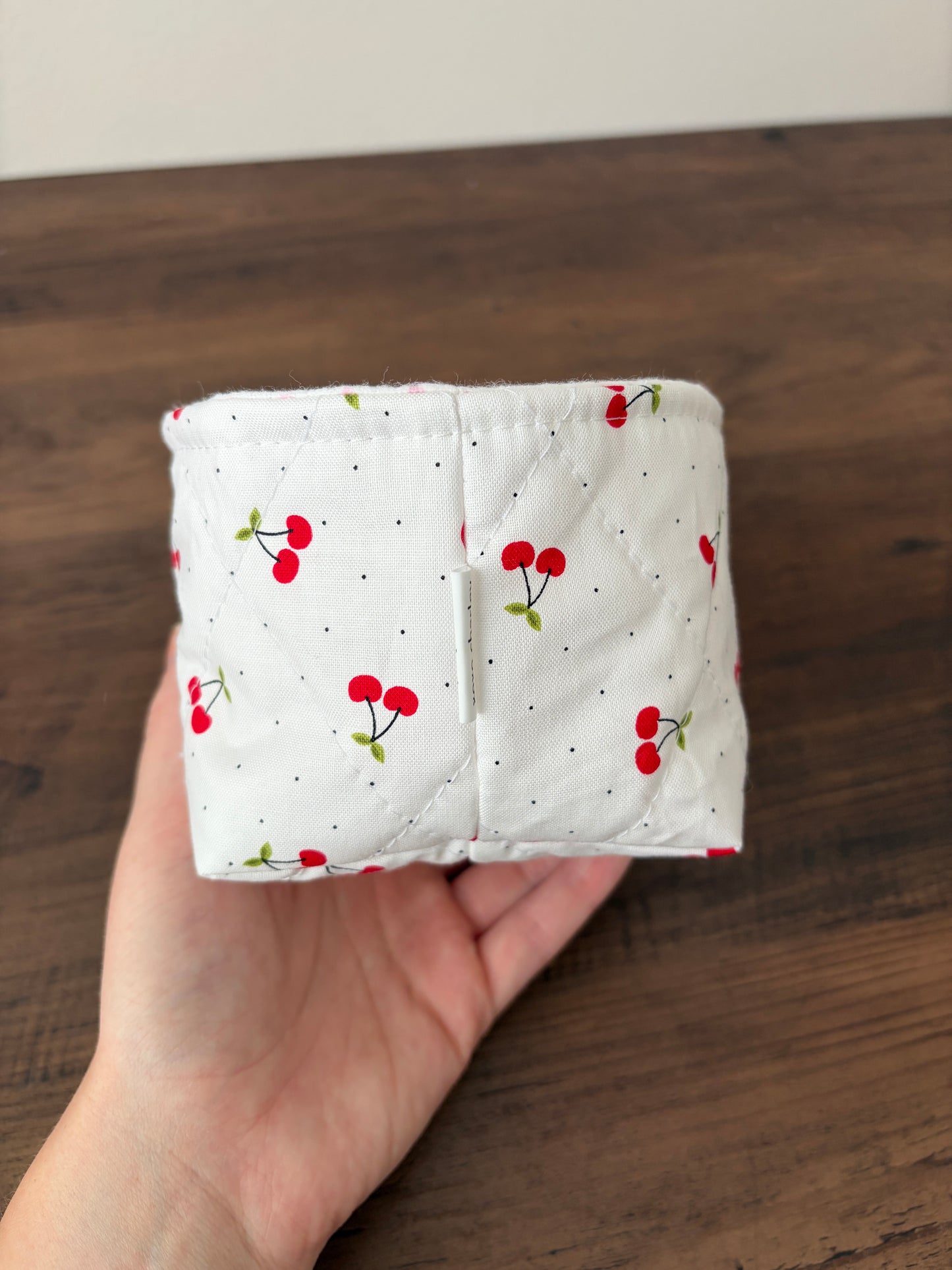 Cherry Red Small Fabric Bowl *limited-edition*