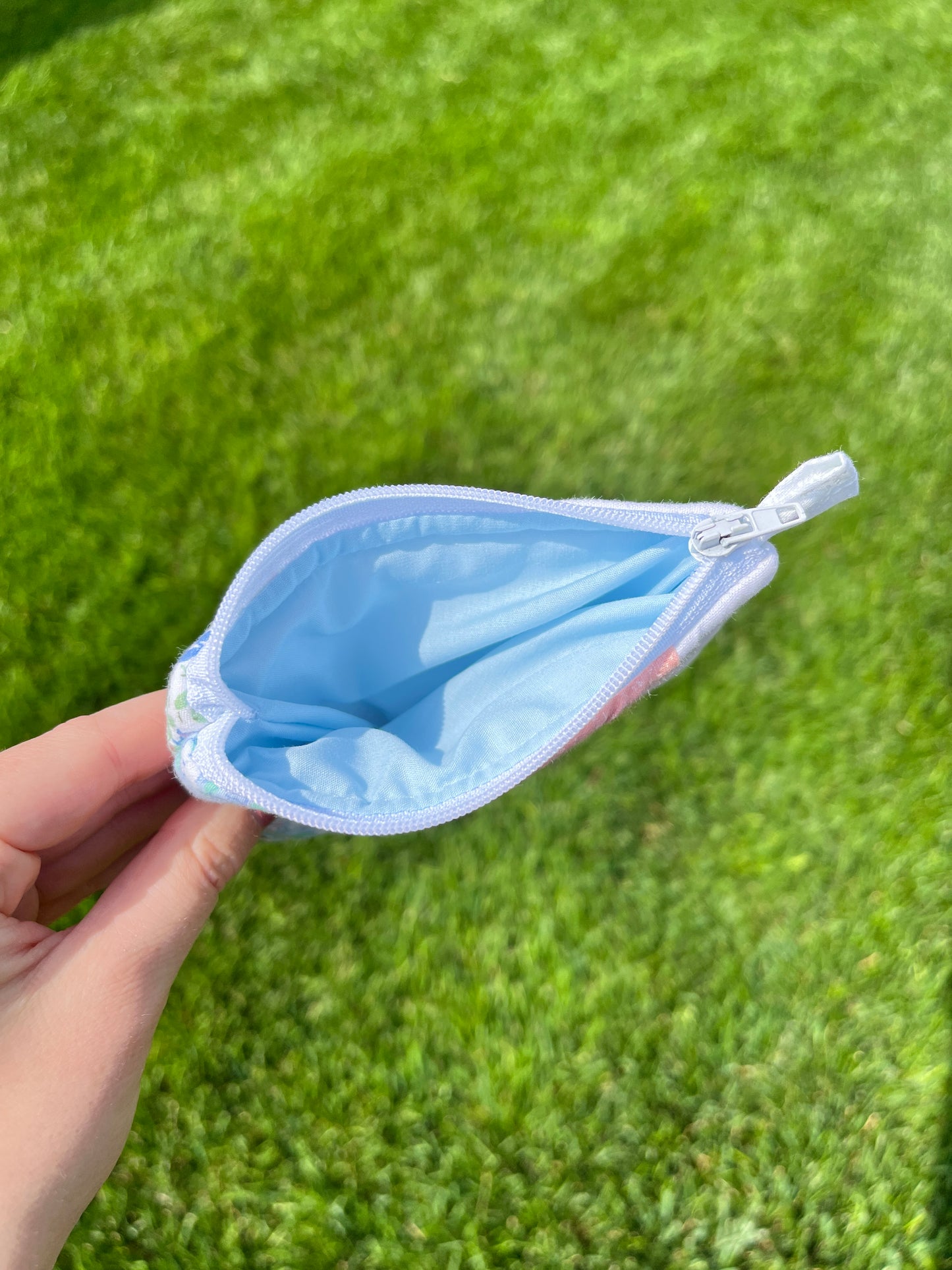 The Baby Blue Quilted Keychain Wallet #2