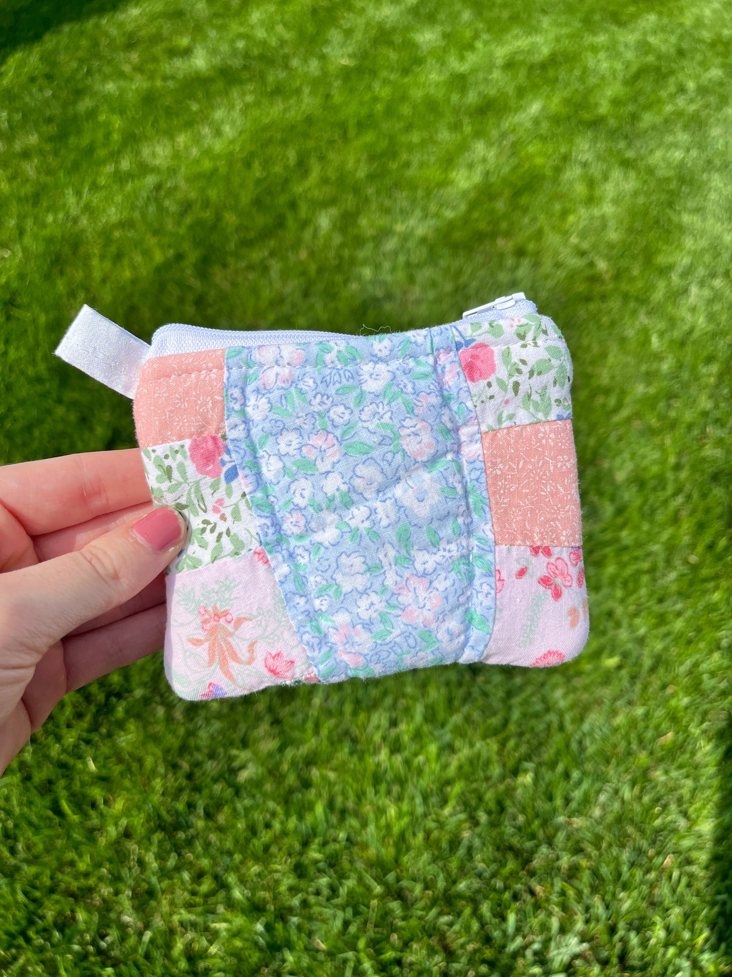 The Light Patchwork Quilted Keychain Wallet #1
