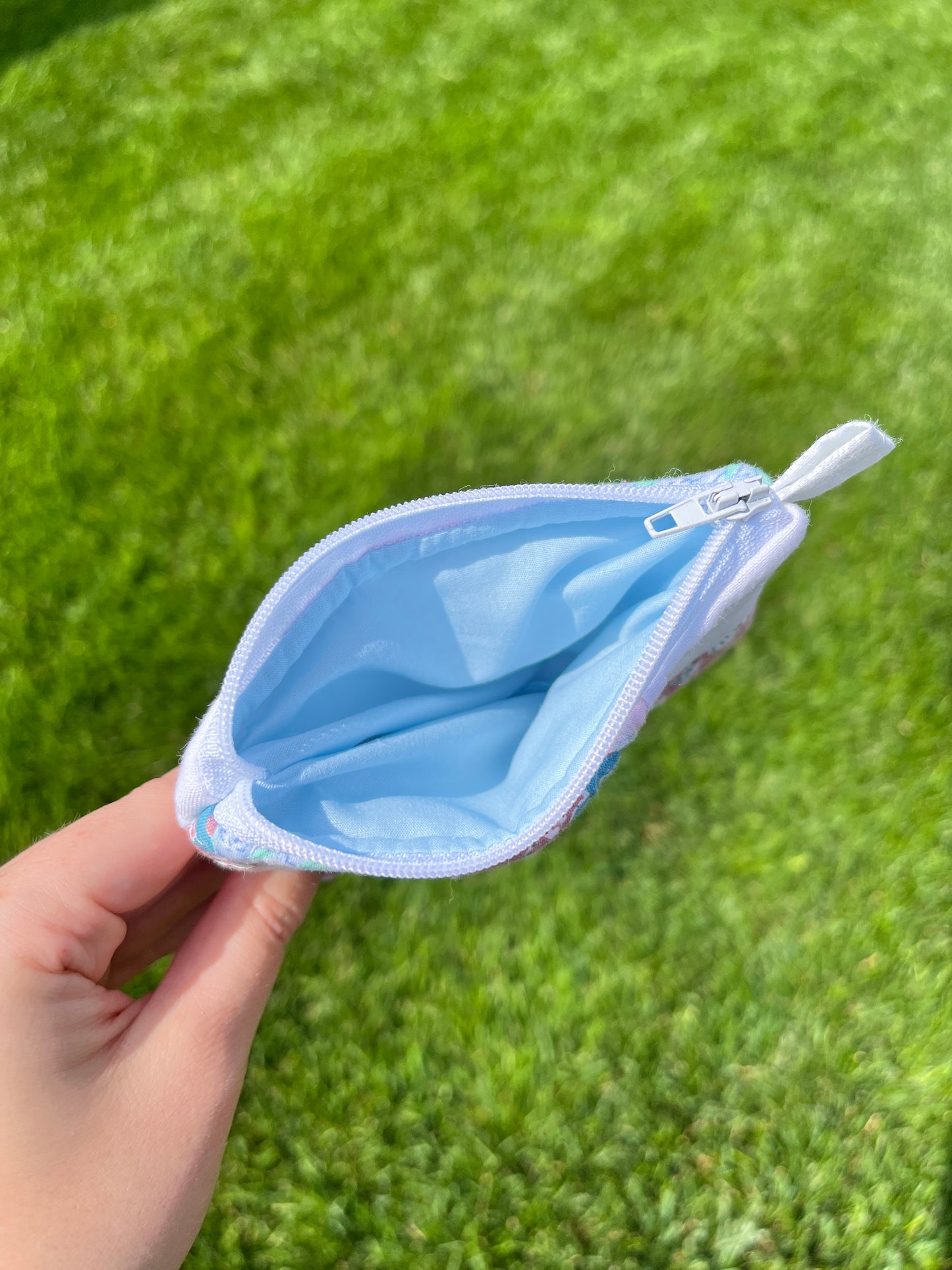 The Baby Blue Quilted Keychain Wallet #3