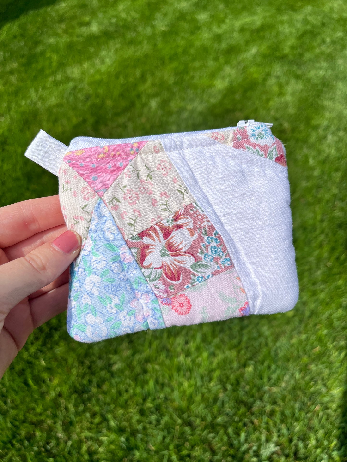 The Dusty Rose Quilted Keychain Wallet #1