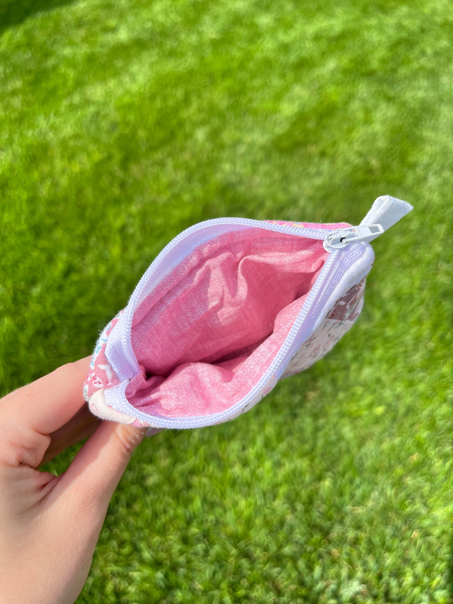 The Dusty Rose Quilted Keychain Wallet #1